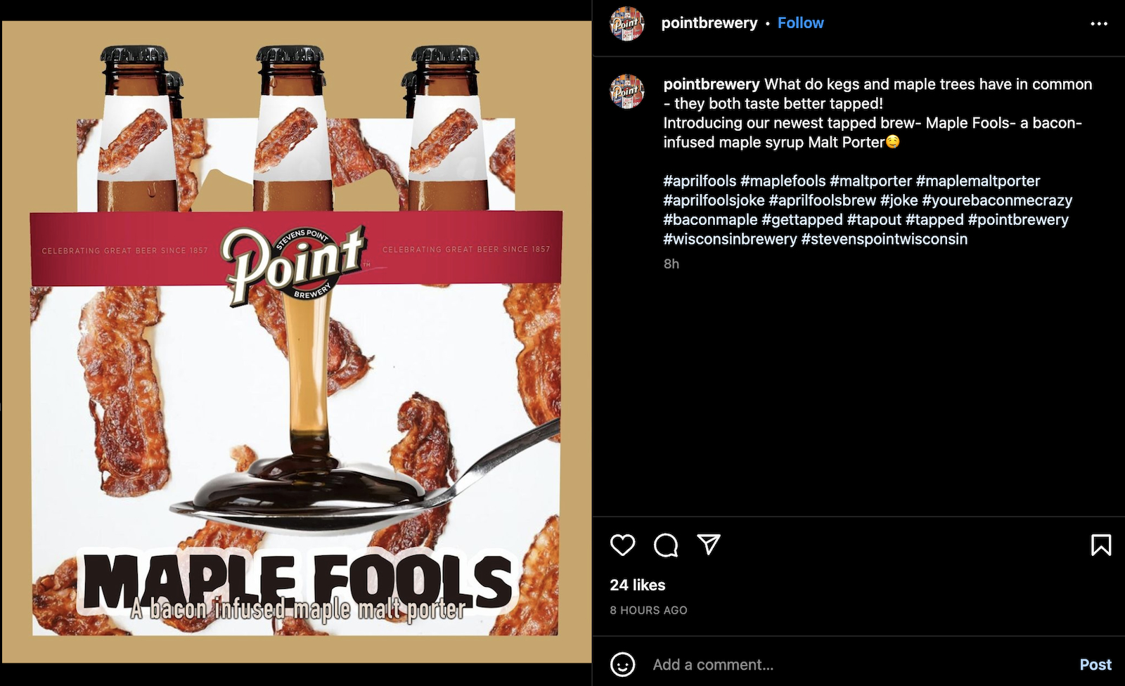 Point Beer's Maple Fools