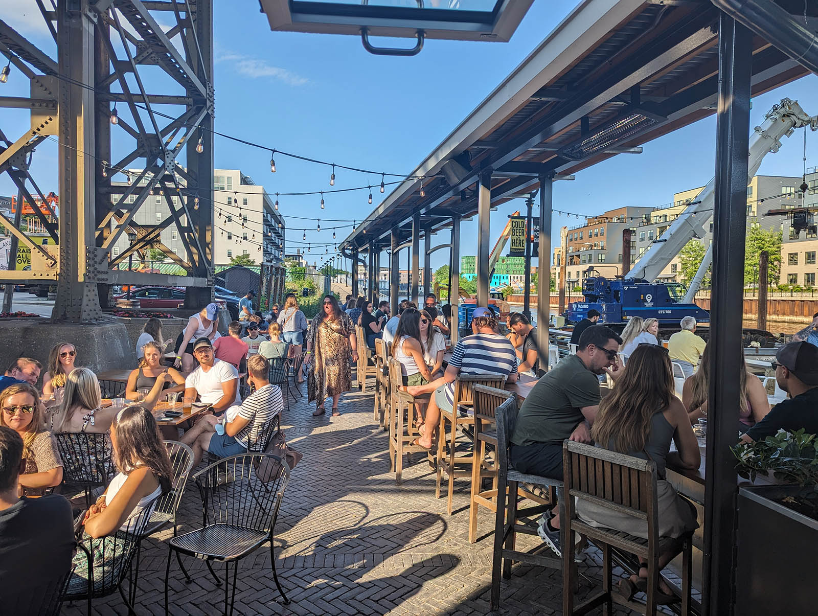 Lakefront patio