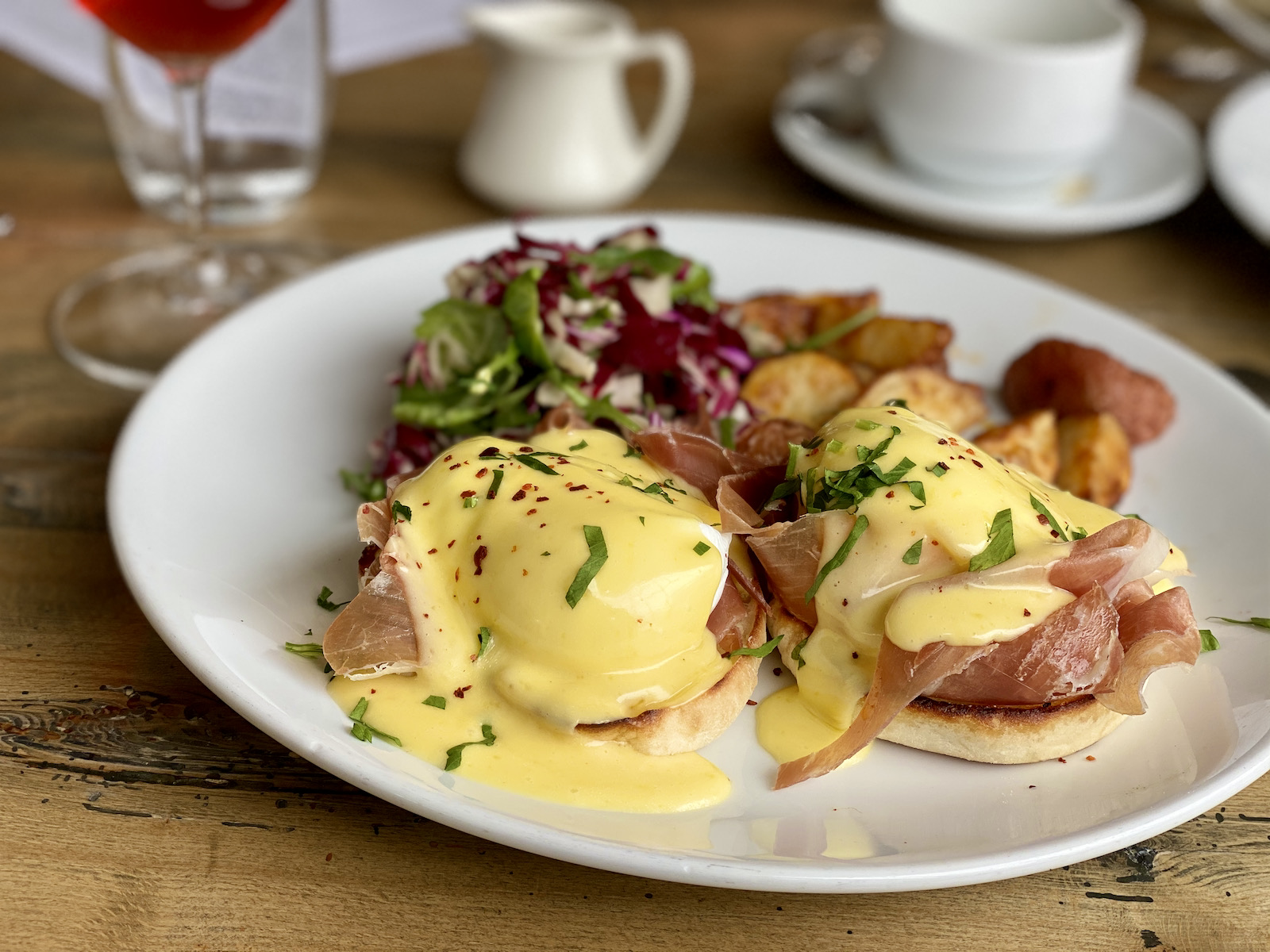 Eggs benedict from Whistling Swan