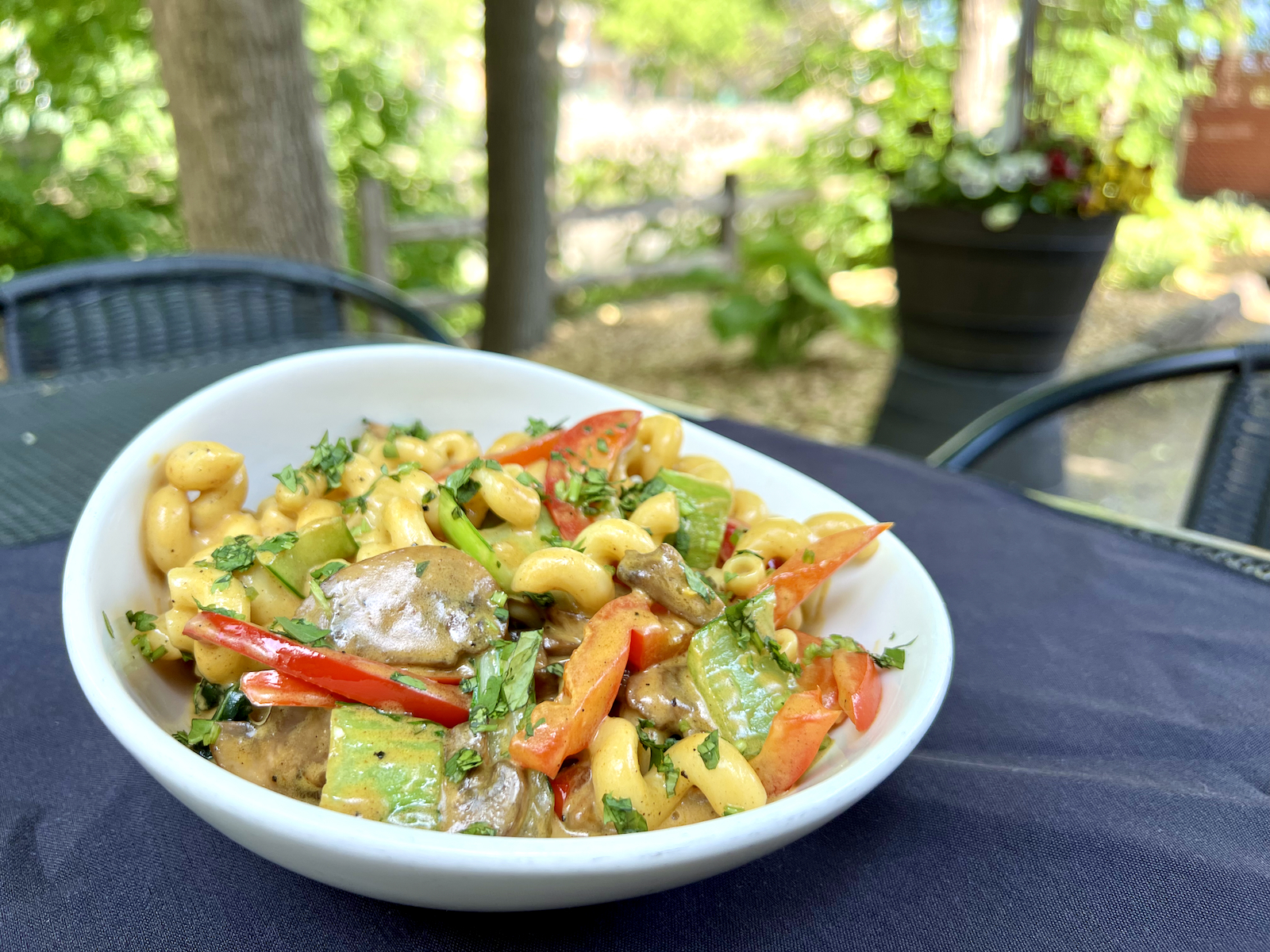 Cavatappi with lemon curry