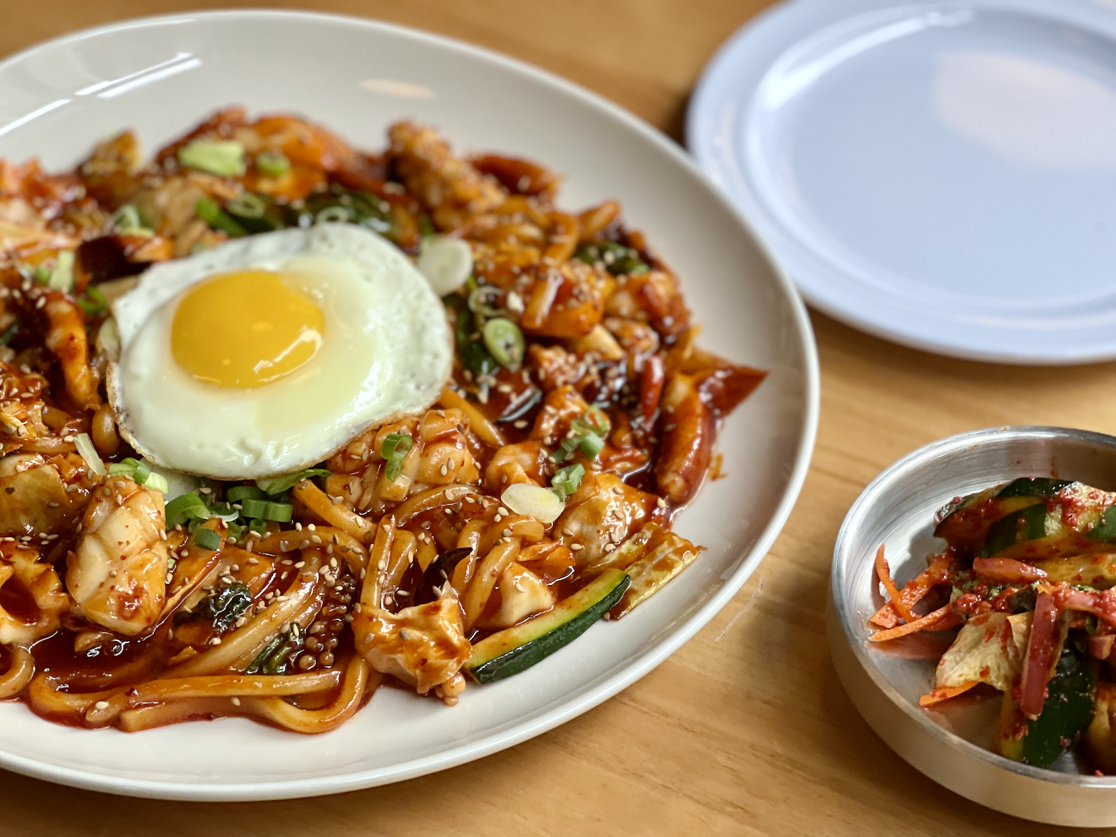 Spicy Stir-fried Squid Udon