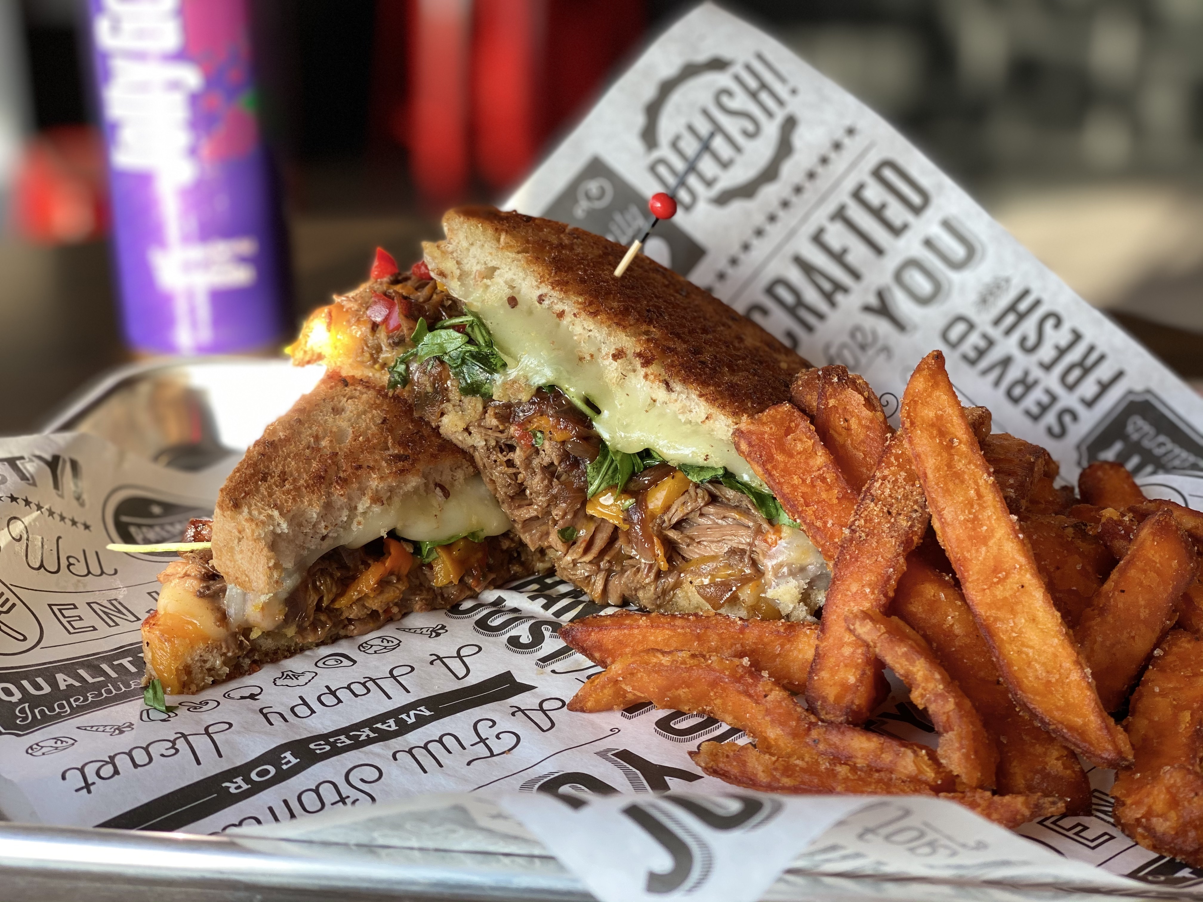 Brisket grilled cheese