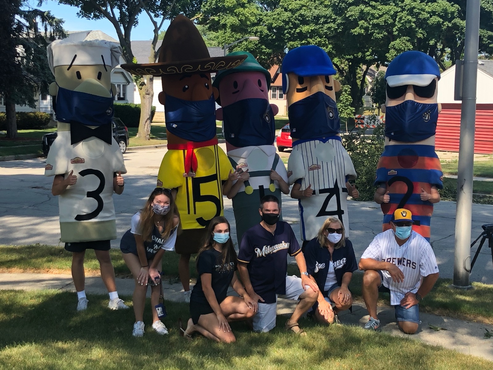 Coolest Milwaukee Brewer Racing Sausages Group Costume