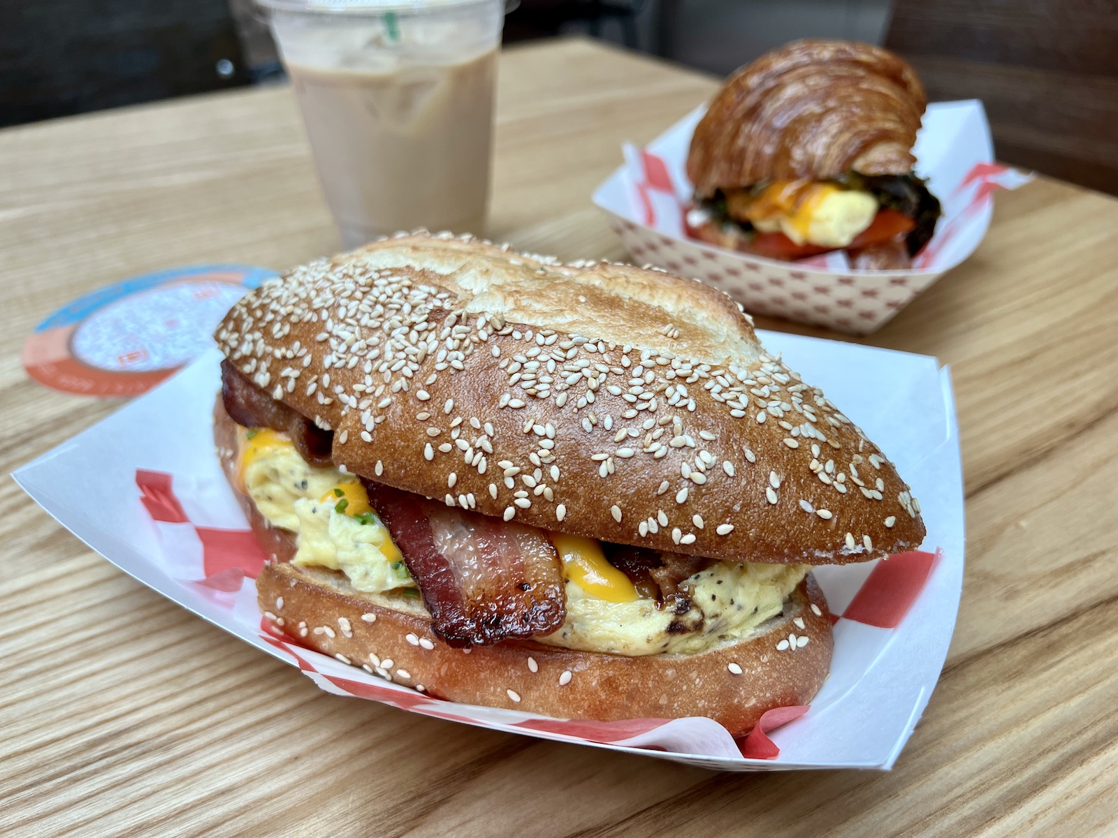 Breakfast sandwiches from Mid-Way Bakery