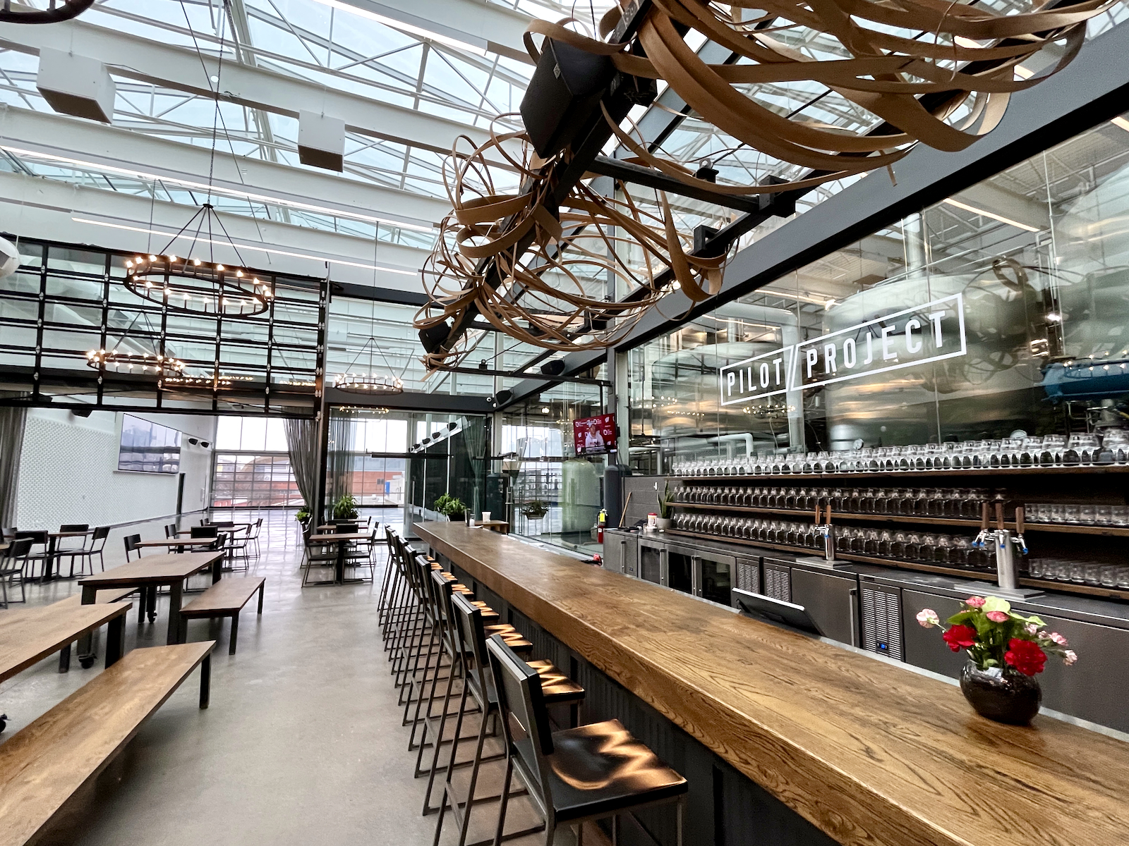 Bar and dining area at Pilot Project