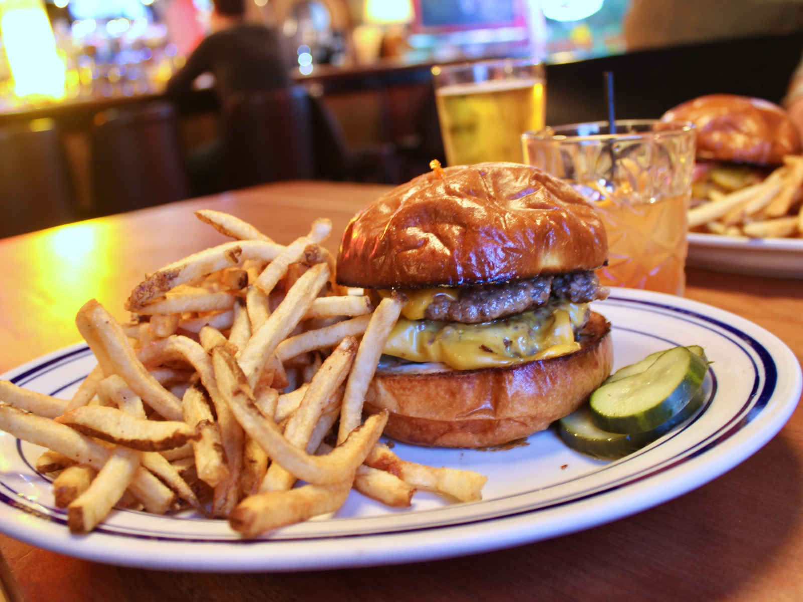 The double brisket burger at Palomino