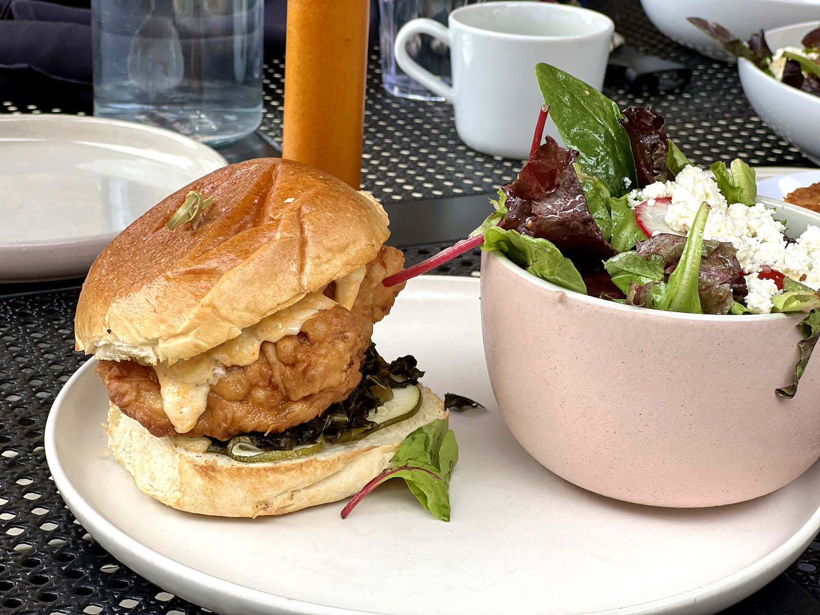 Fried chicken sandwich at Bavette