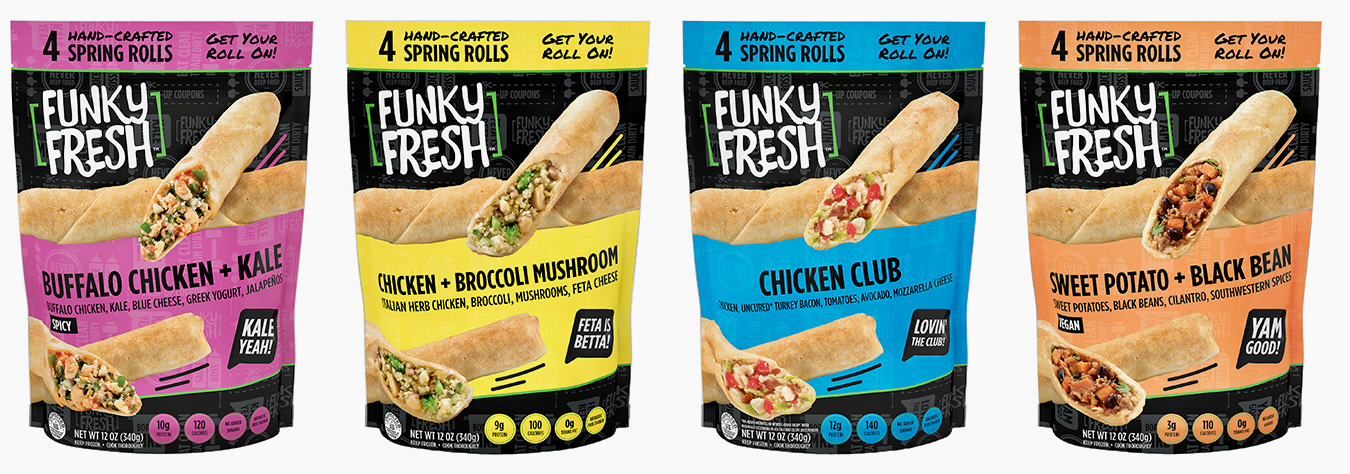 Funky Fresh Spring Rolls packaging