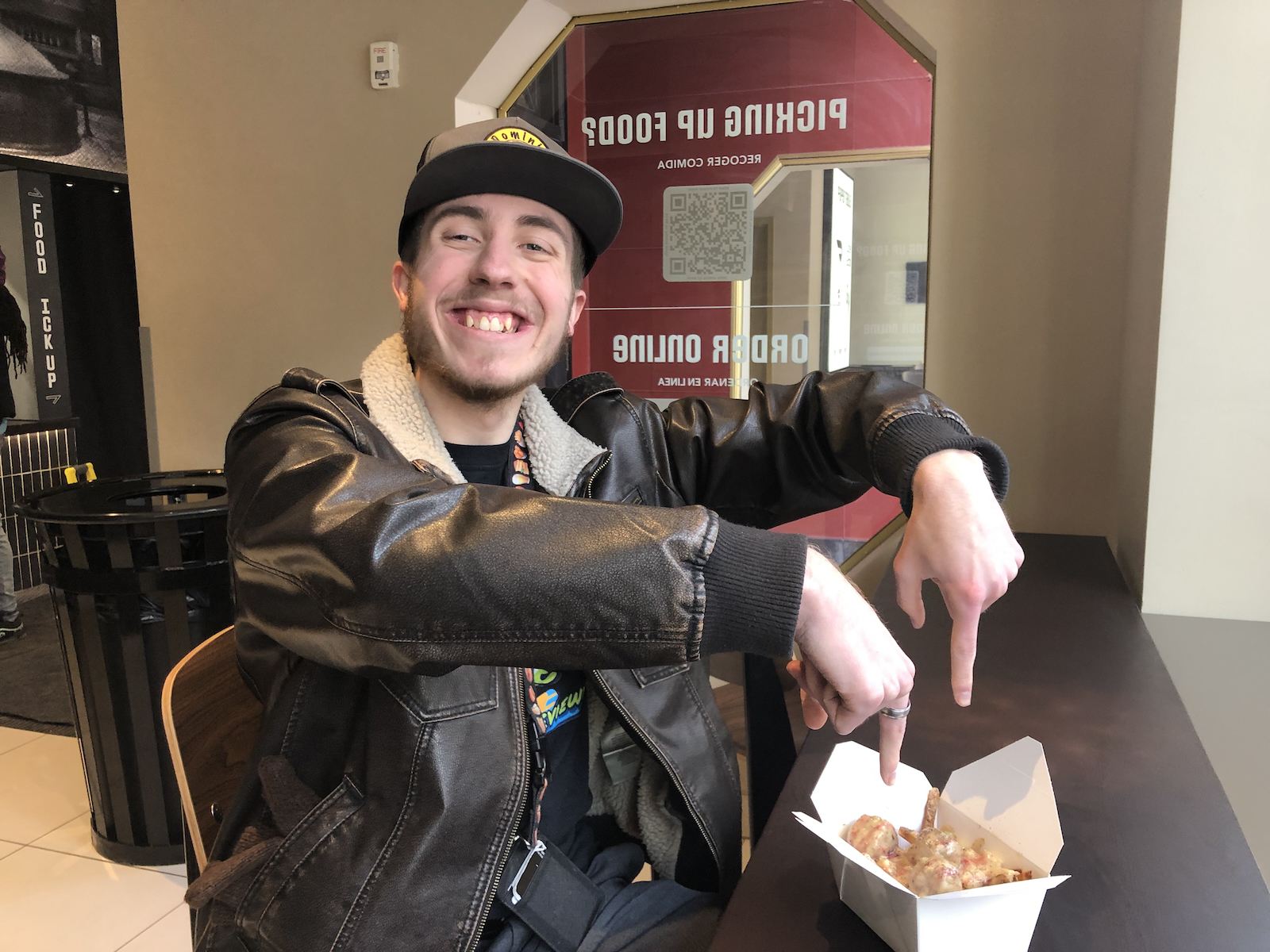 Dominic and his poutine