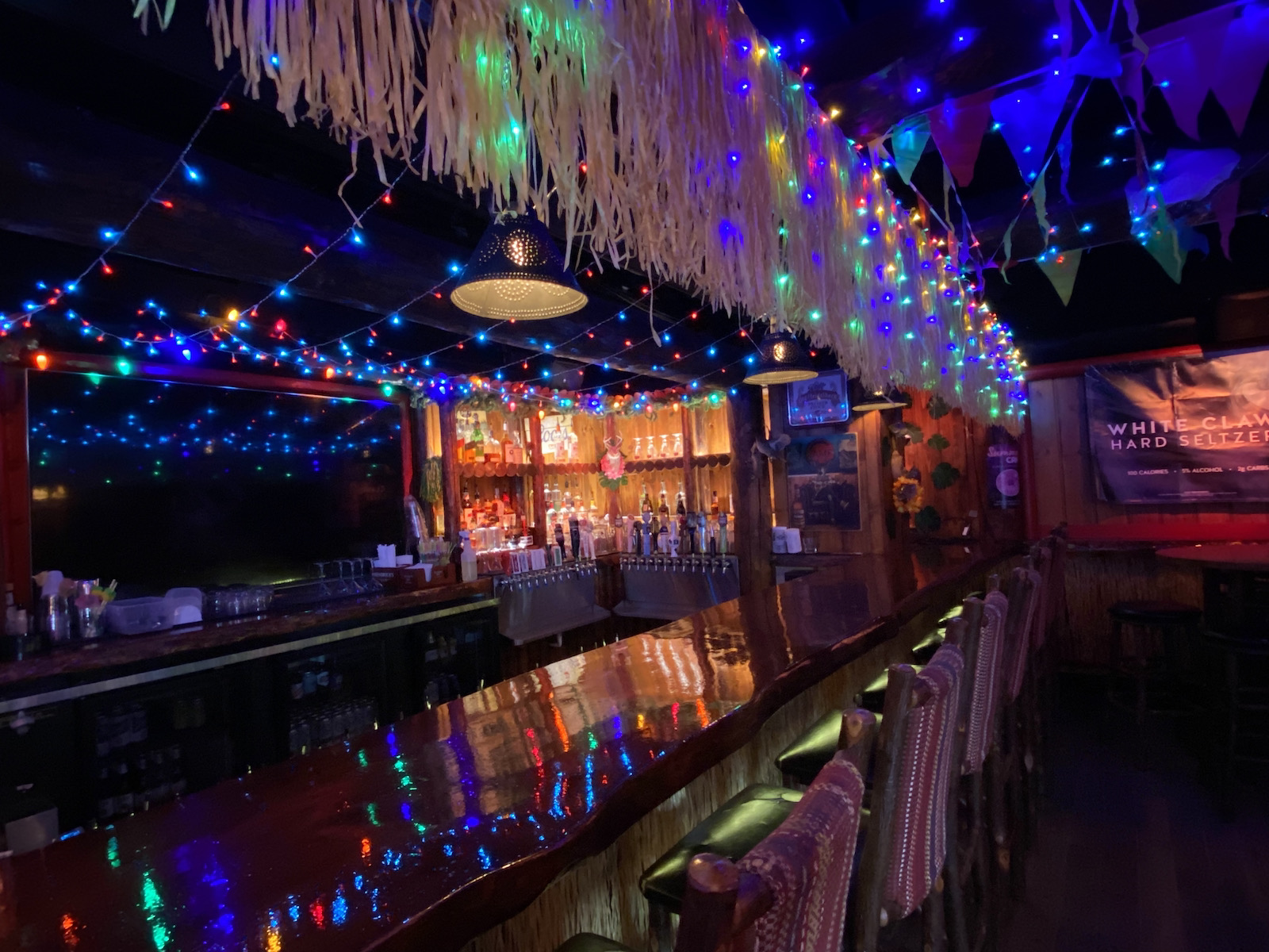 lights at tiki bar