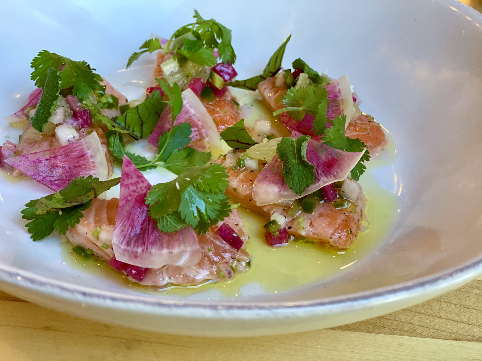 Steelhead trout crudo