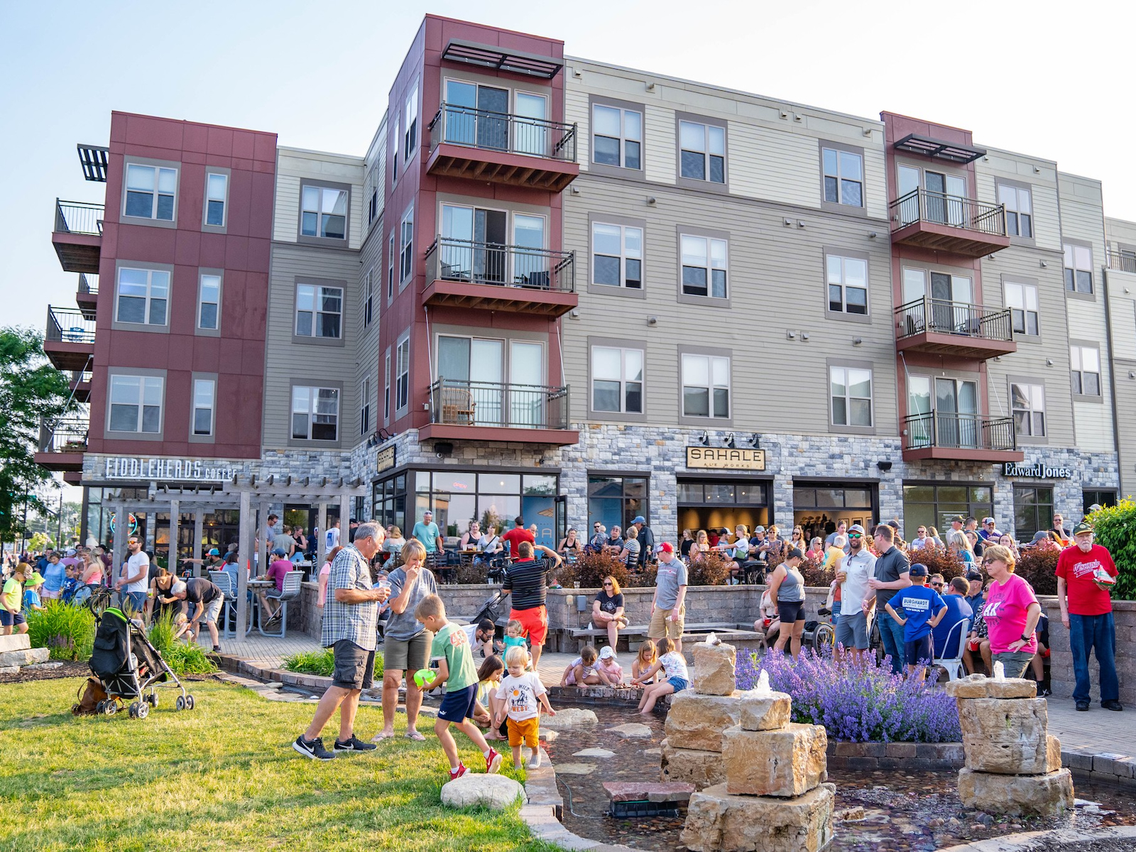 Public gathering around Fiddleheads & Sahale Ale Works