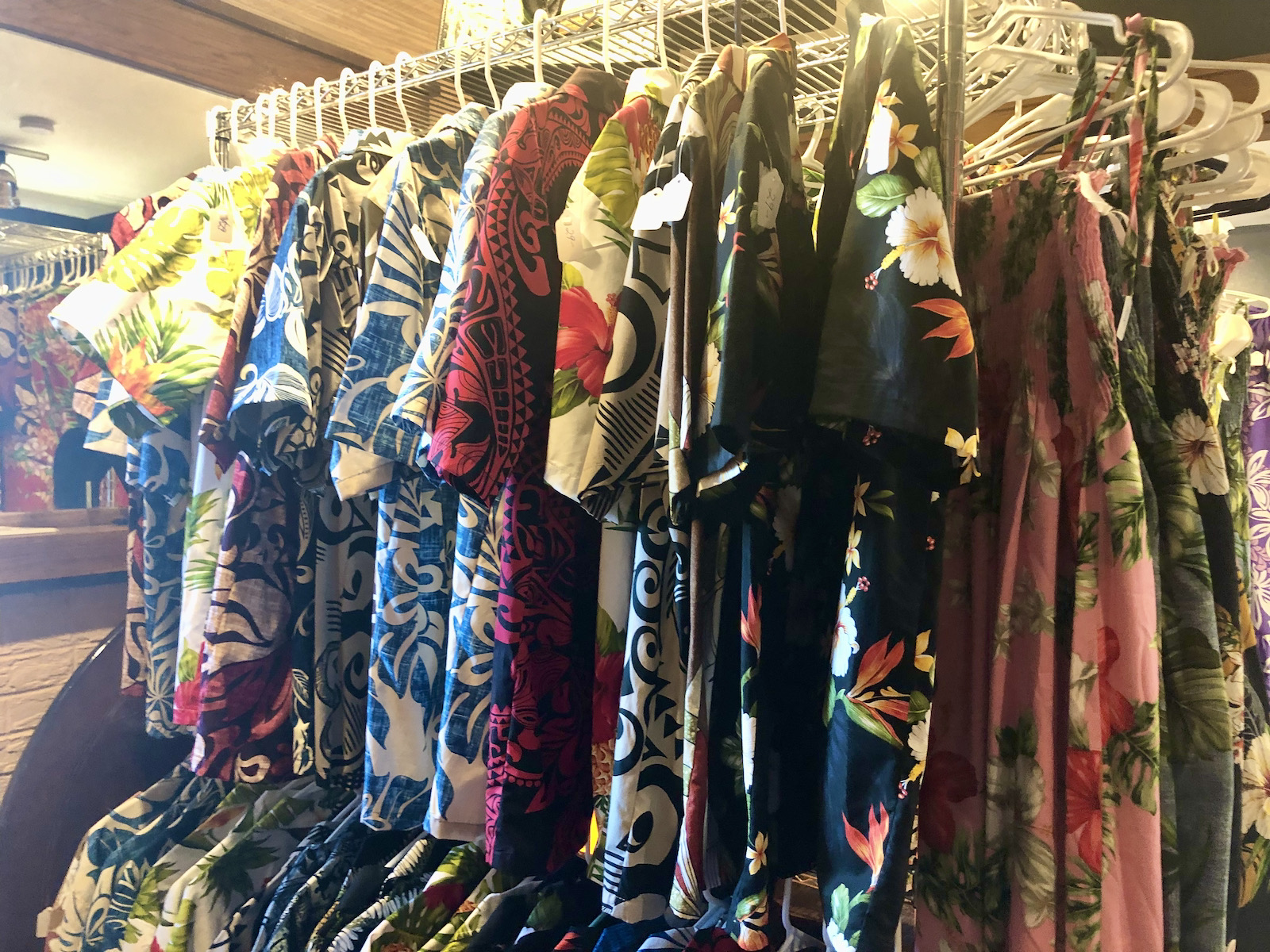 Hawaiian clothing at Ono Kine Grindz