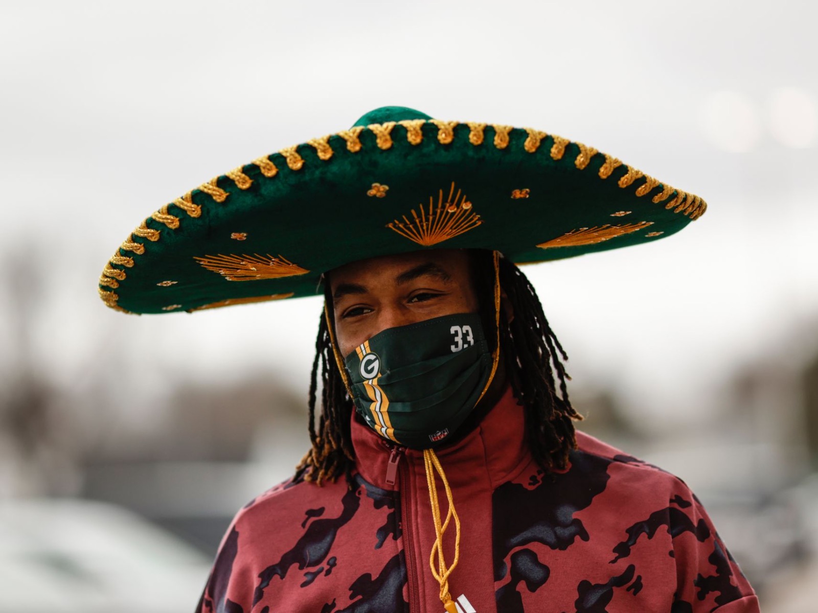 Aaron Jones in a sombrero