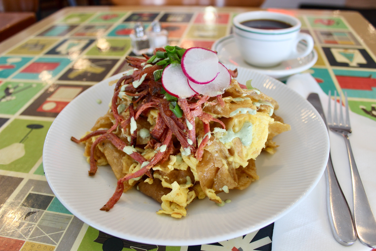 chilaquiles at Sabrosa