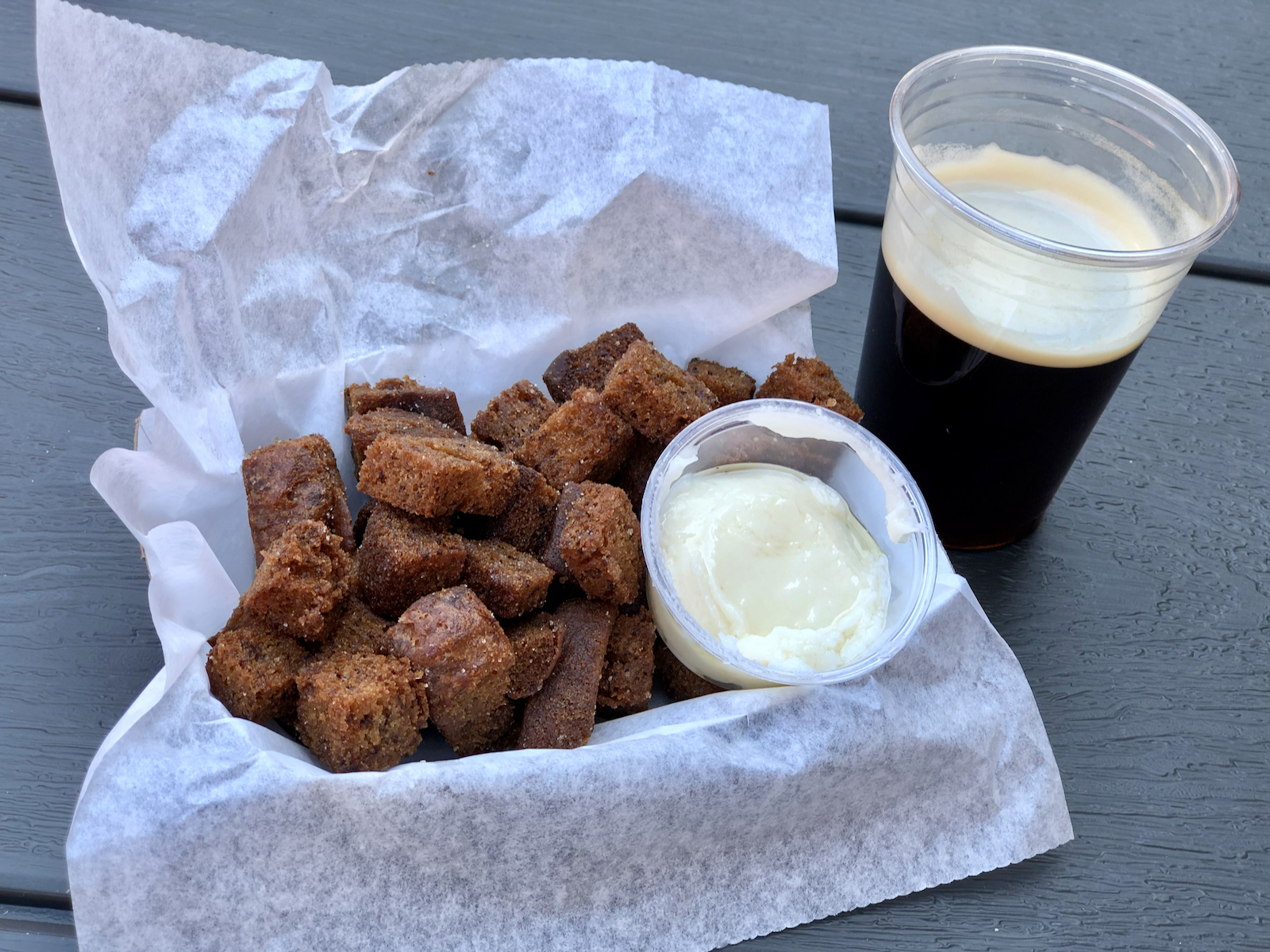 Fried Banana Bread Bites