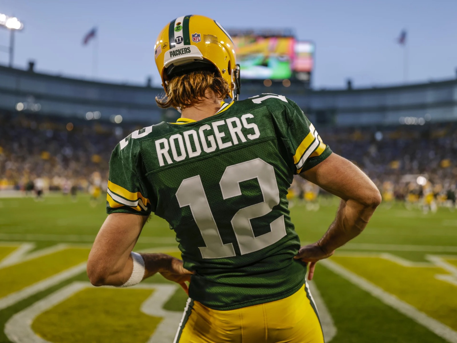 Aaron Rodgers Green Bay Packers Cheesehead Socks