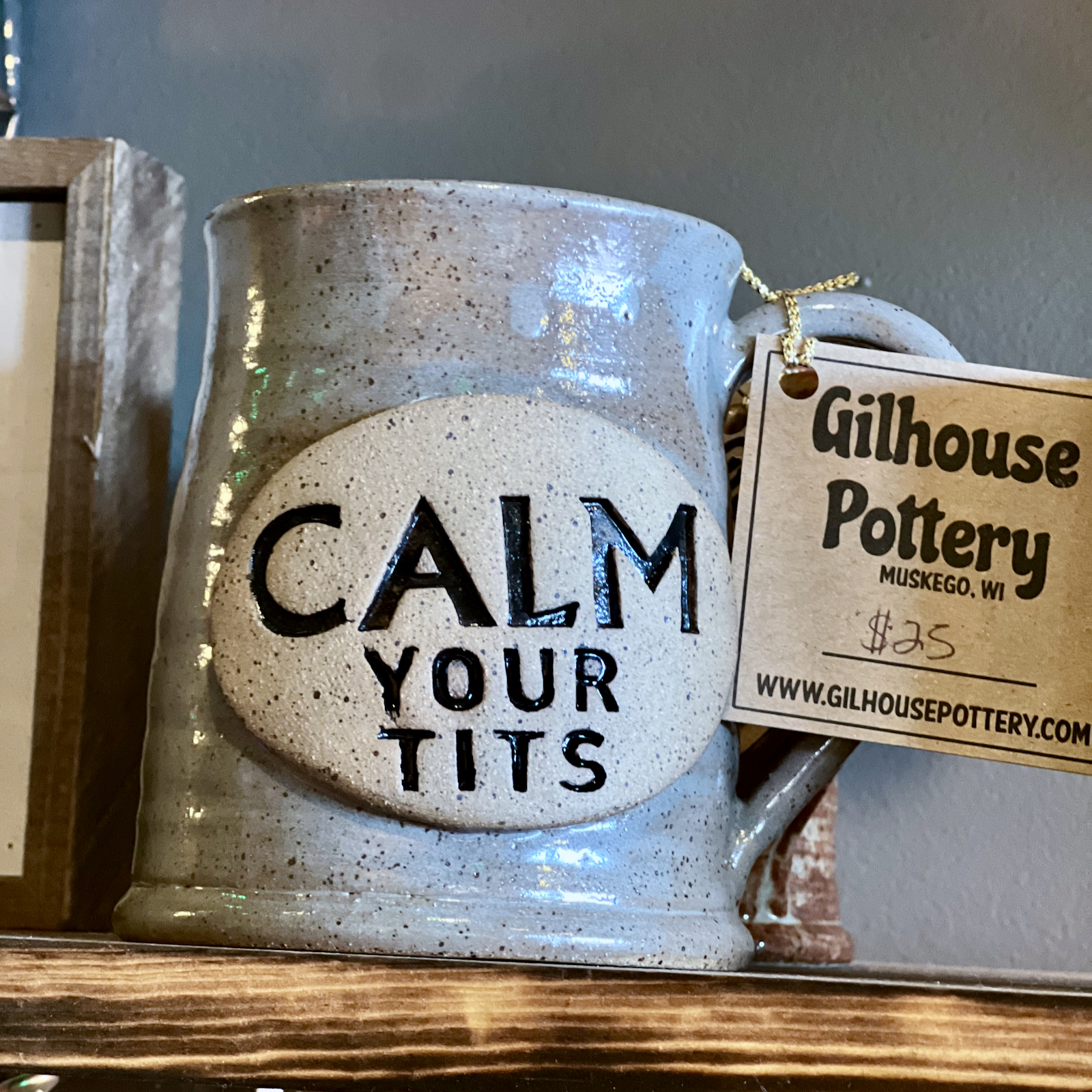 Calm your tits mug