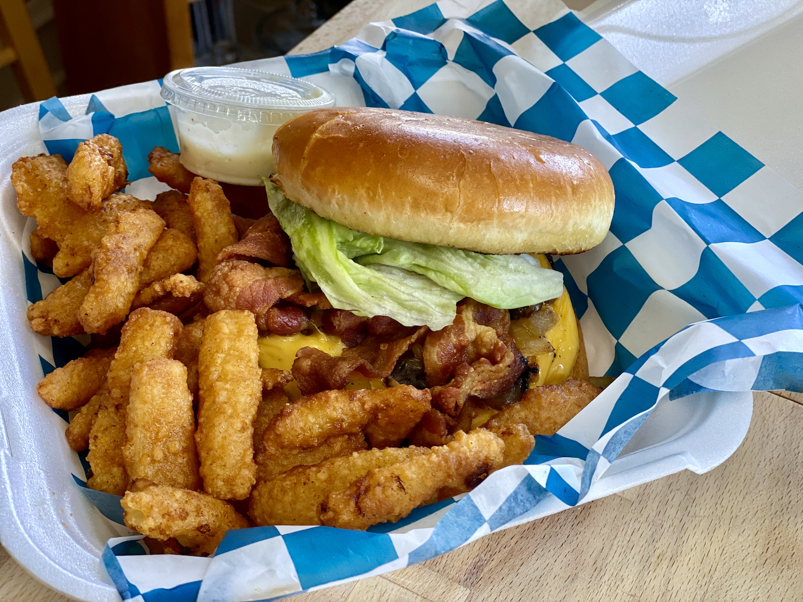 The Courage Burger in its packaging