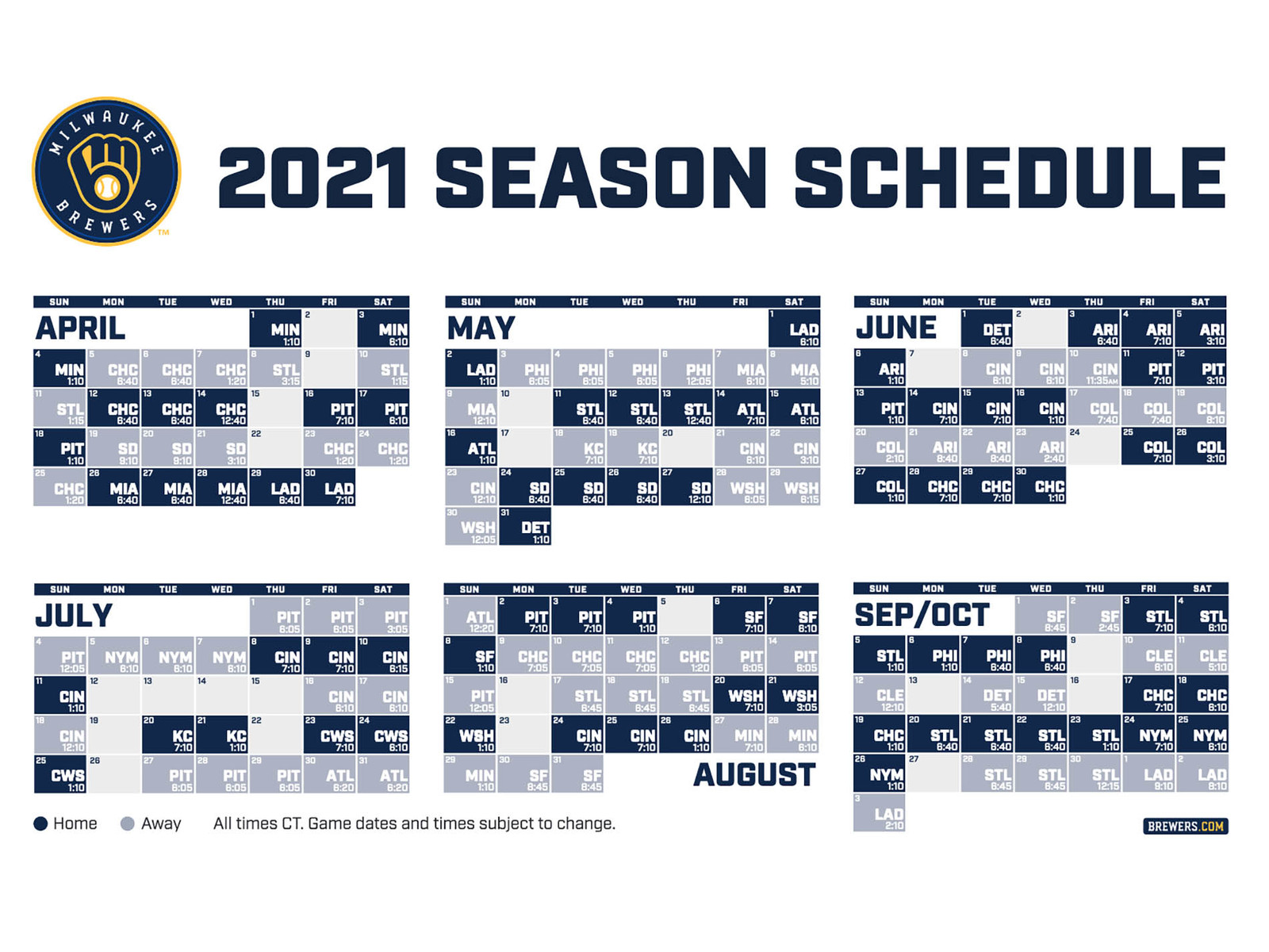 Brewers announce 8 season and it's got some quirks