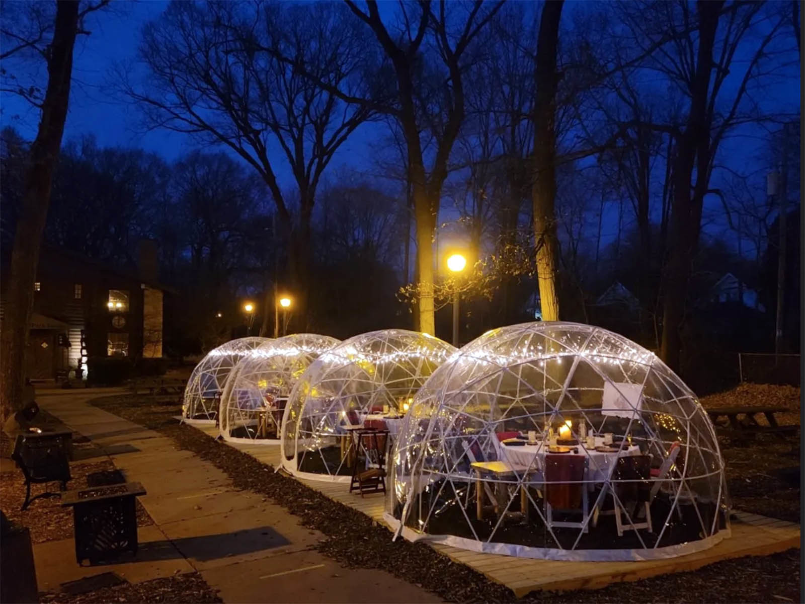 Hubbard Park Lodge & Twisted Fisherman bring back heated domes