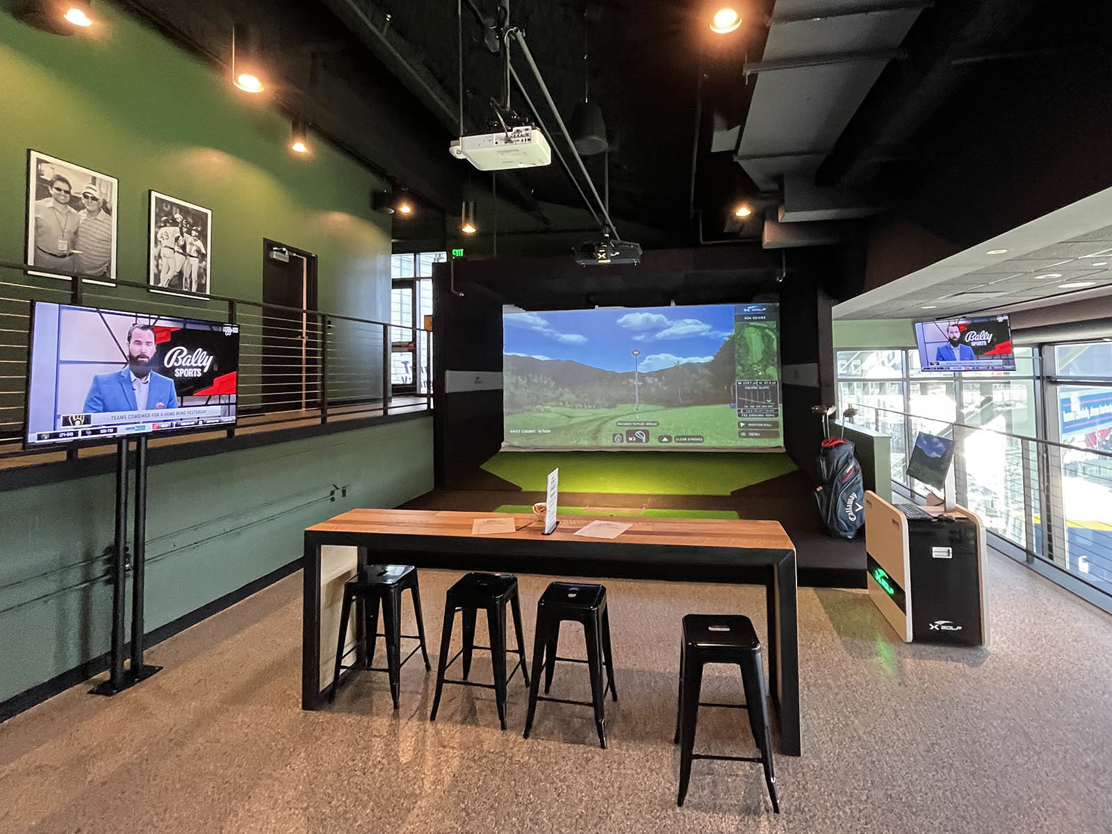 First look XGolf indoor golf simulators at American Family Field