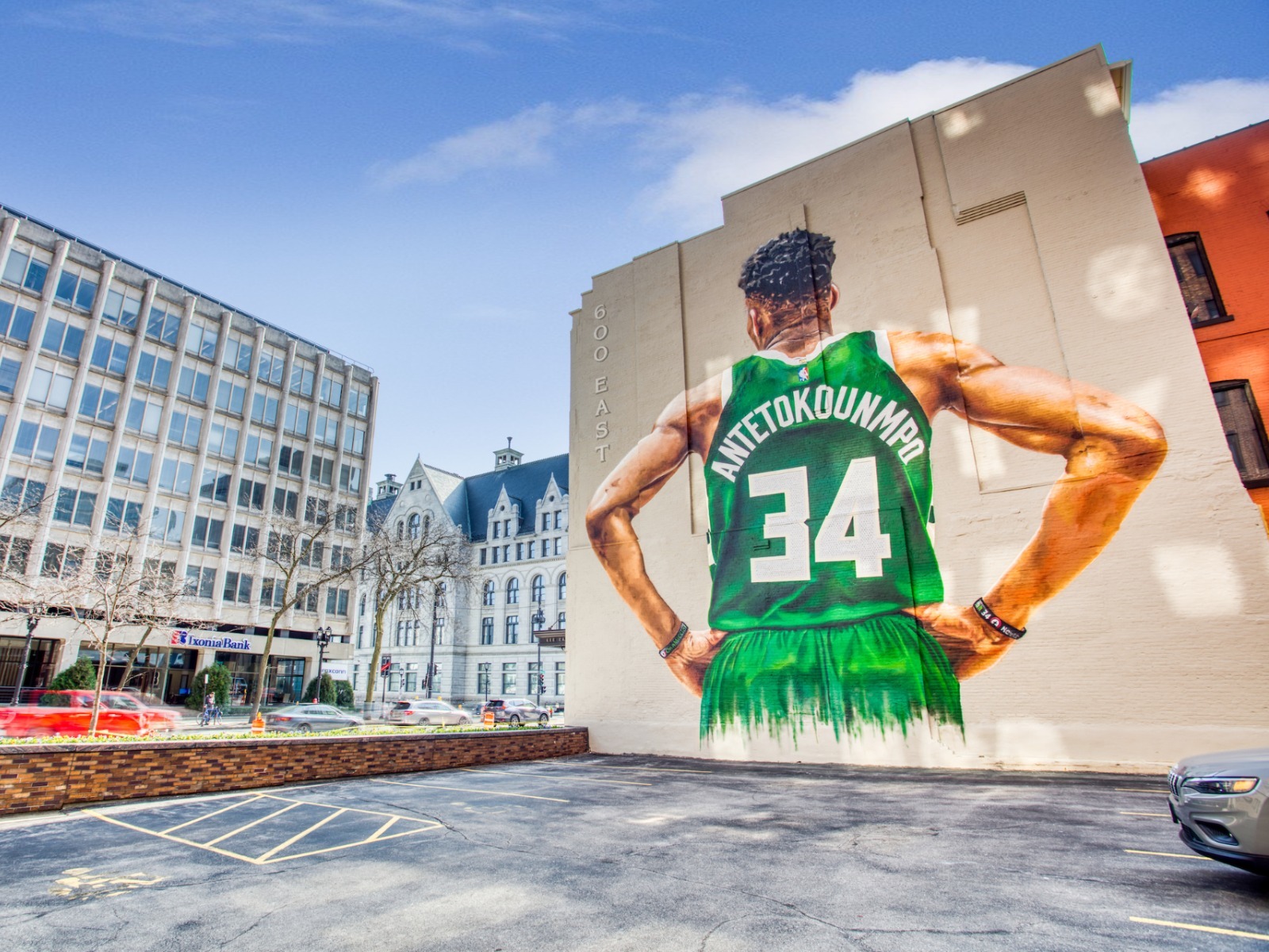 UPDATE: Take a look at the sweet new (finished!) Downtown Giannis mural