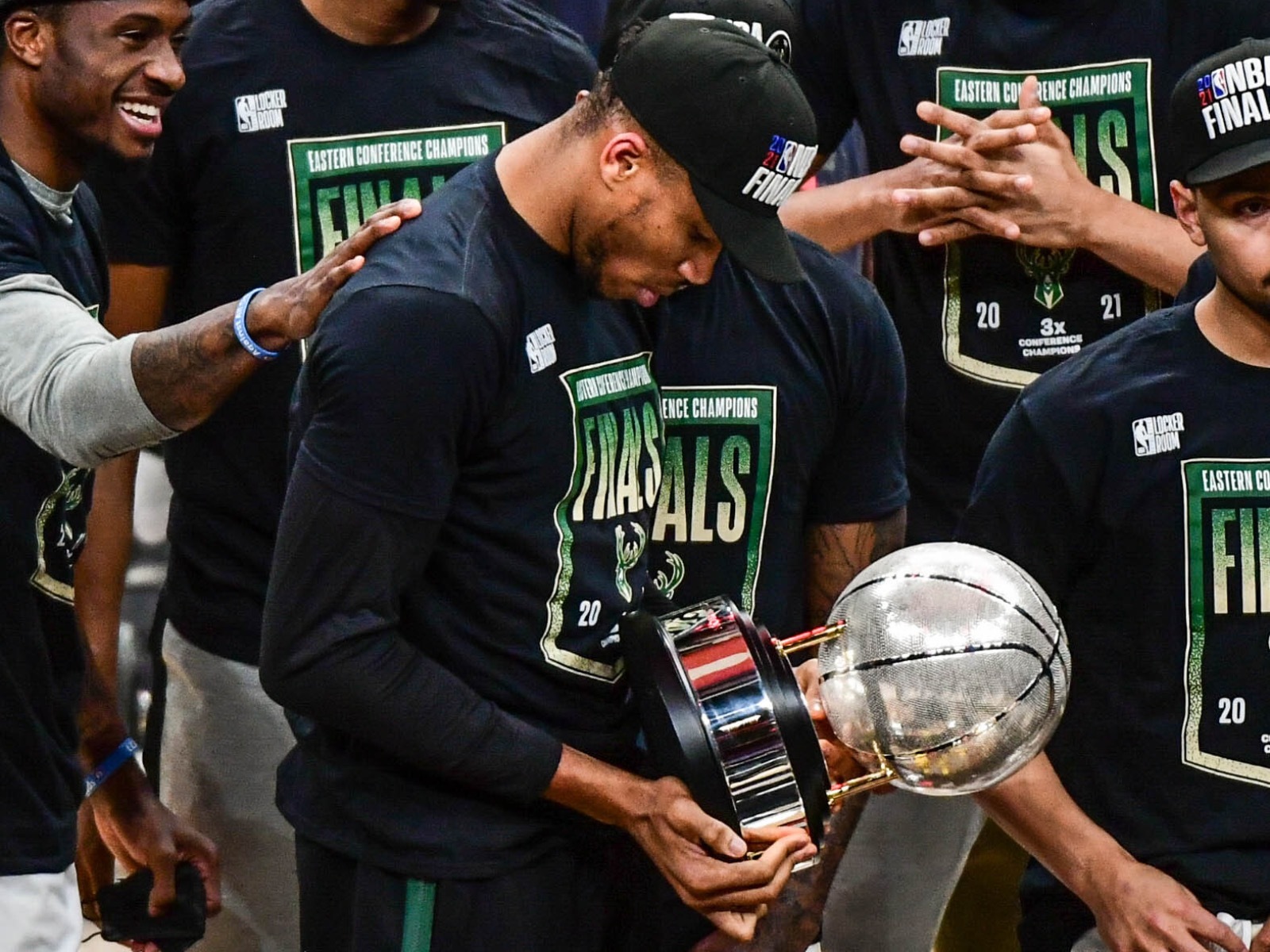 Milwaukee Bucks Eastern Conference Finals Trophy Presentation