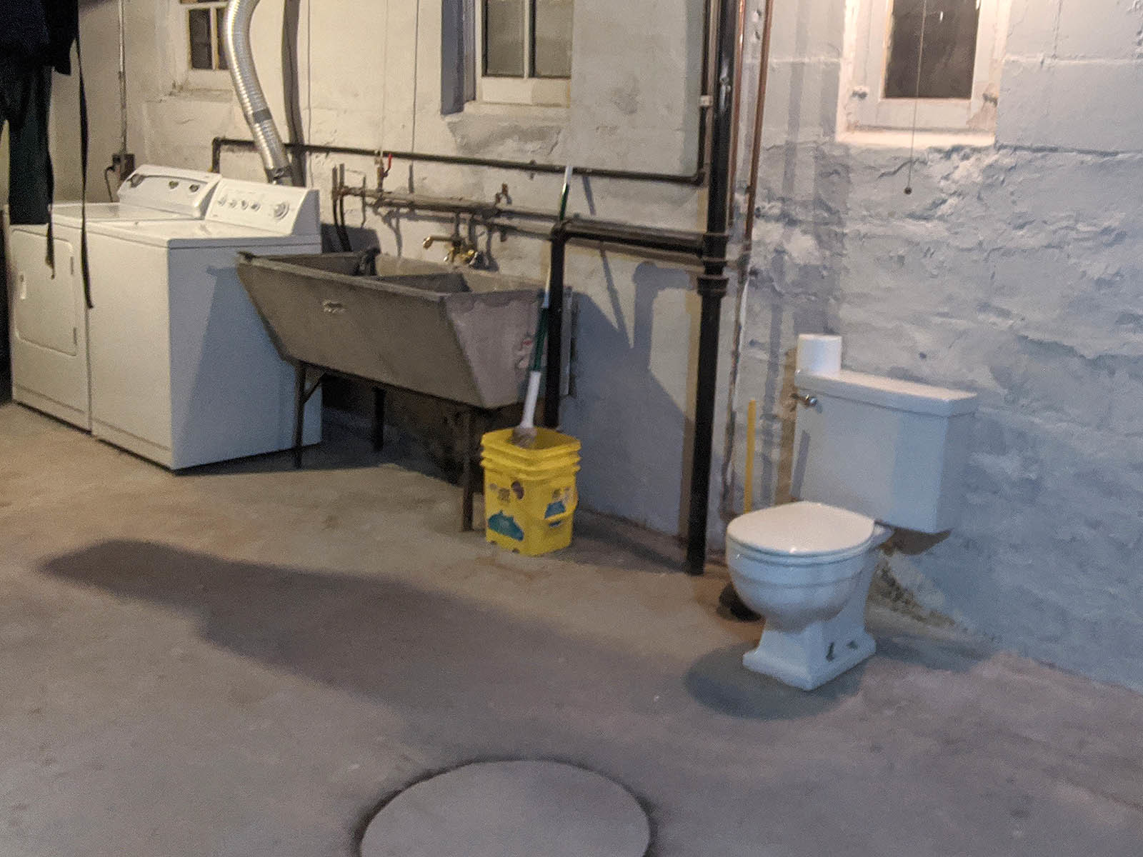 why do old houses have toilets in the basement