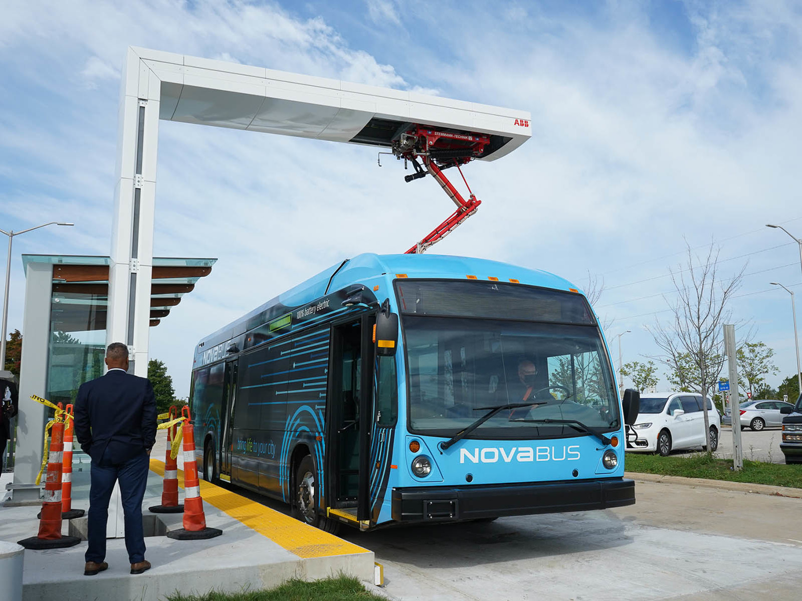 Milwaukee County Transit System installs its first electric bus charger