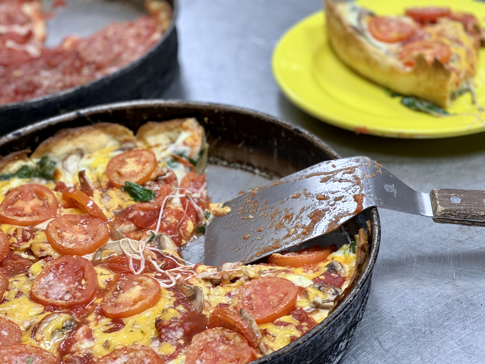 Stuffed Deep Dish Pizza - Familystyle Food