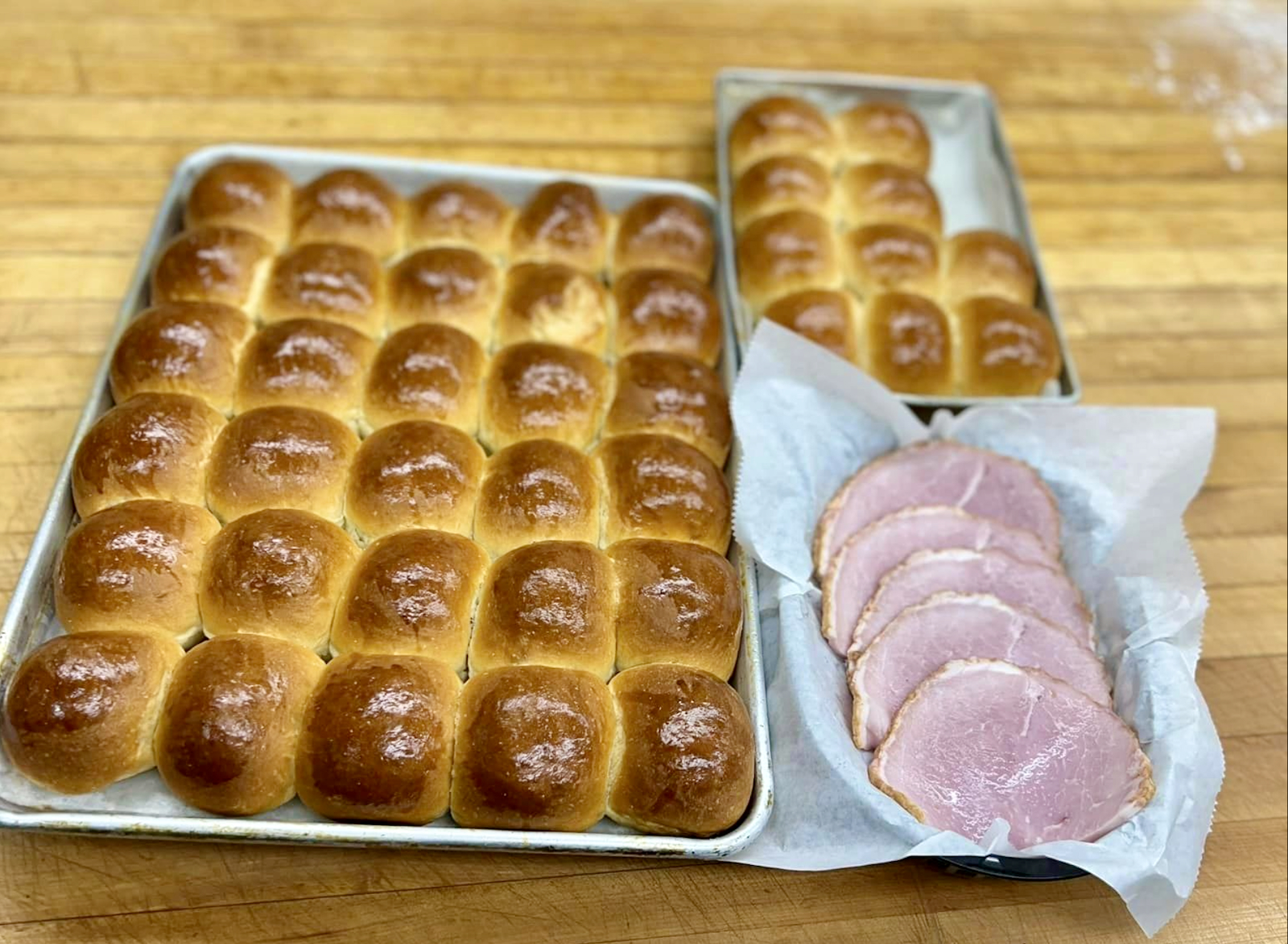 Torres Bakery rolls and ham