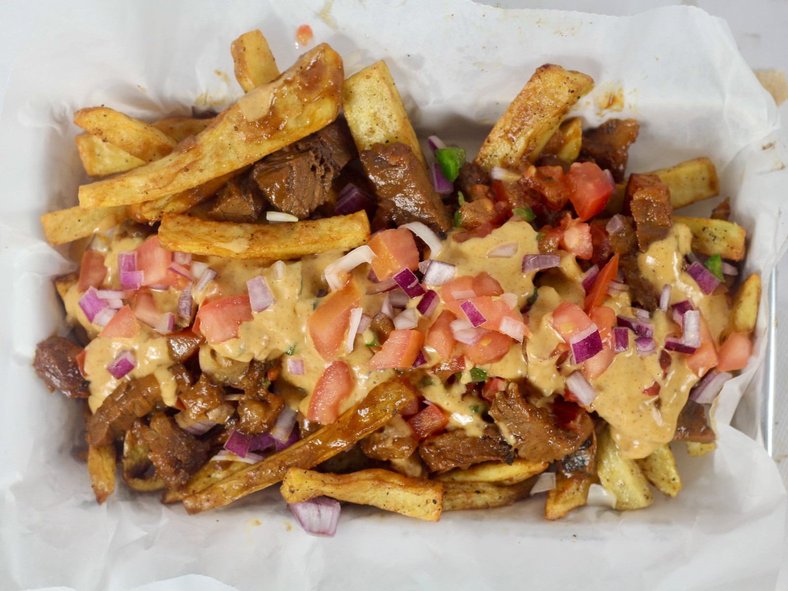 Jacked up fries with brisket