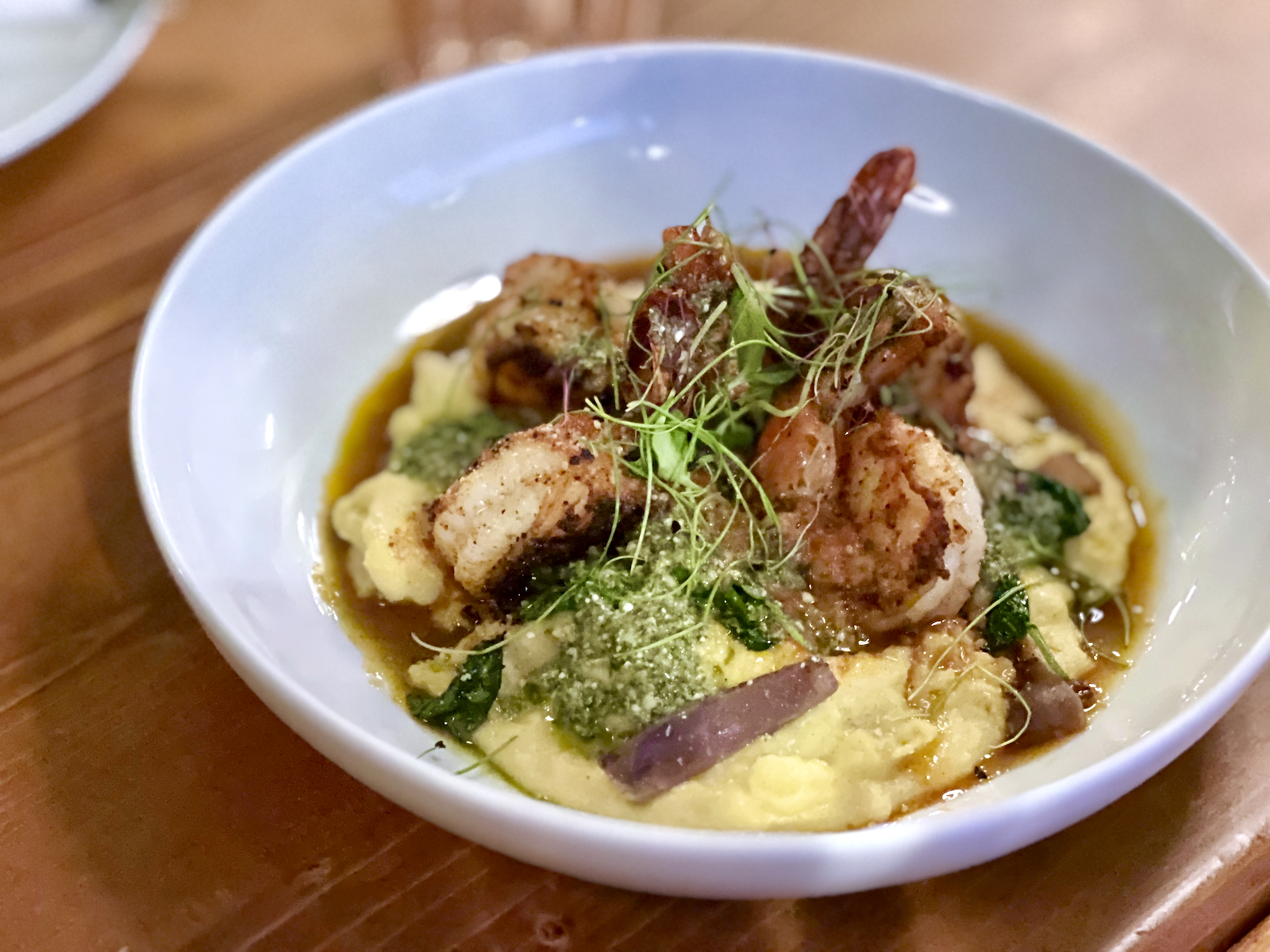 Shrimp and polenta