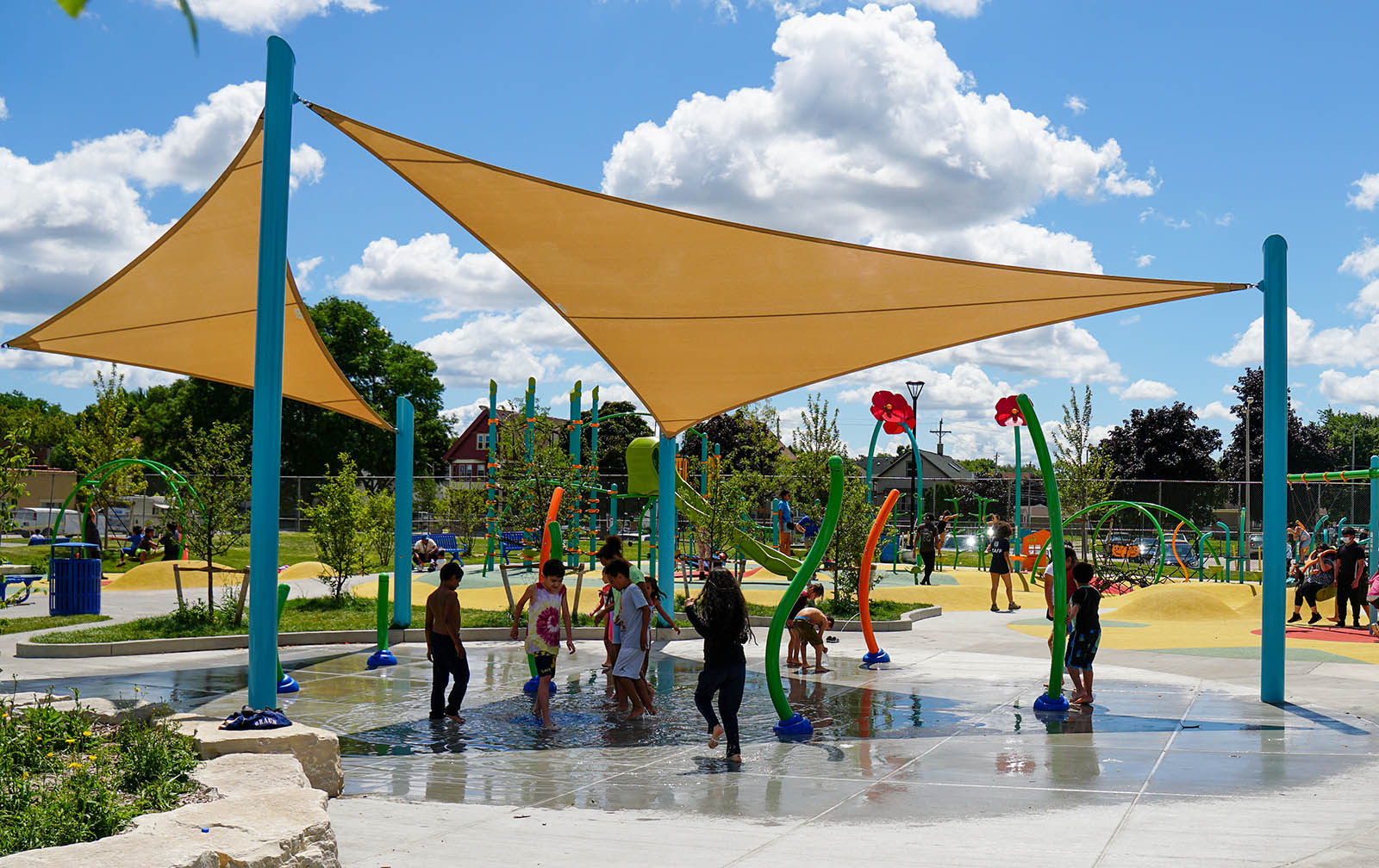 A Milwaukee Recreation splash pad.