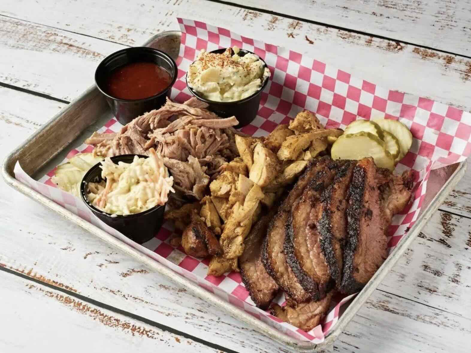 A spread from Smokin' Jack's BBQ