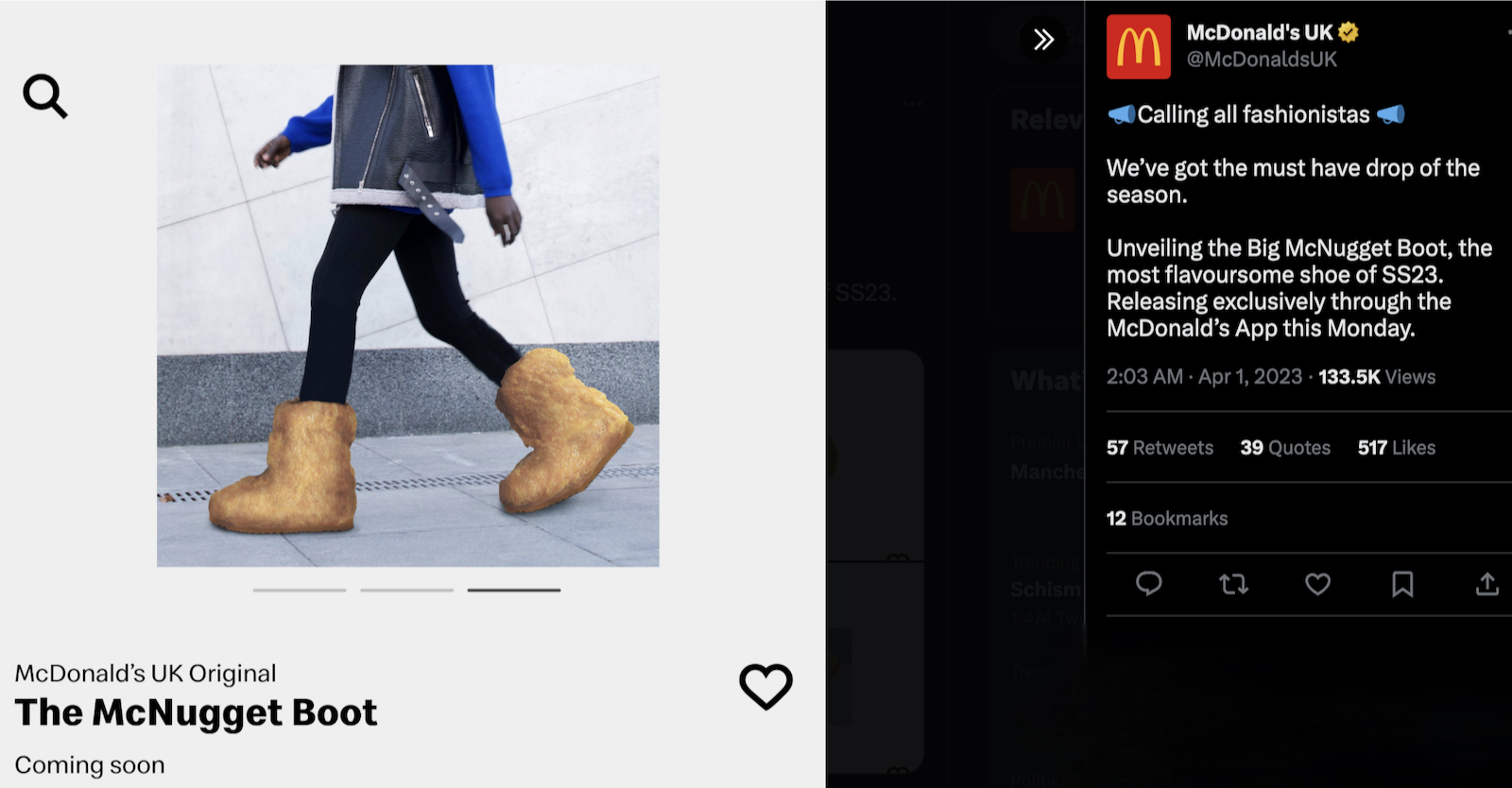 McDonald's Nugget Boots