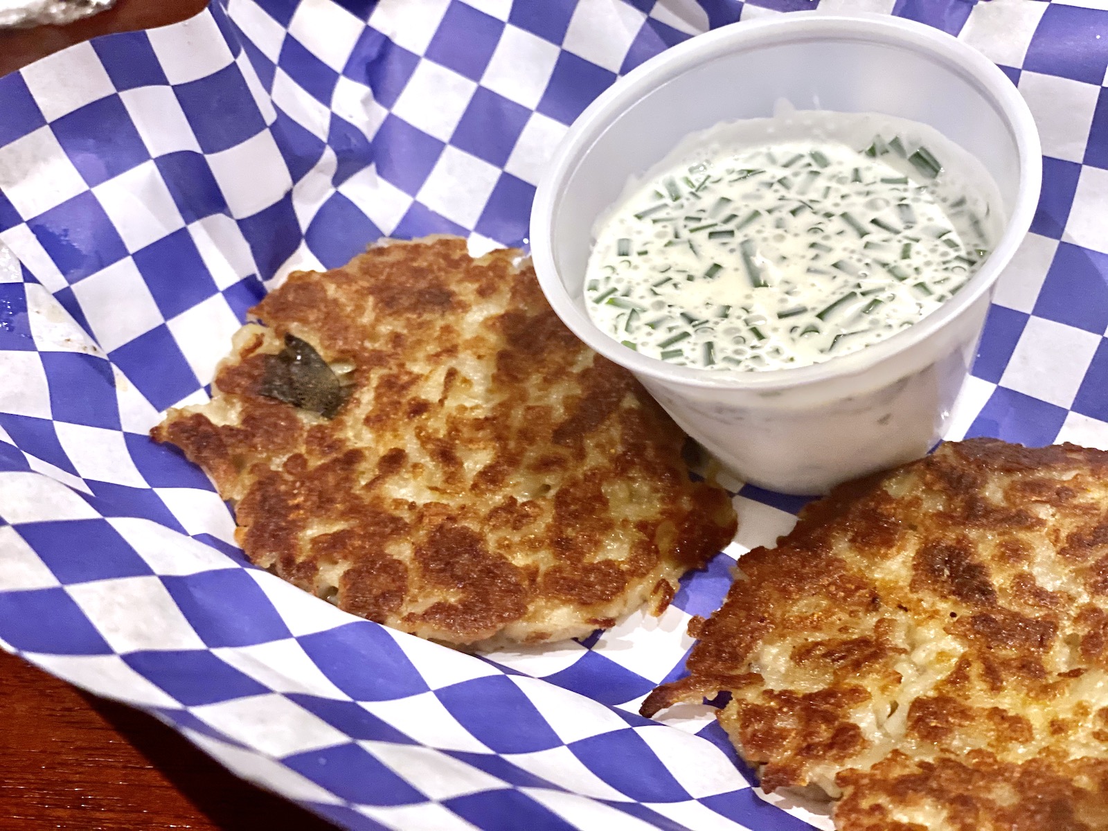 Basil latkes