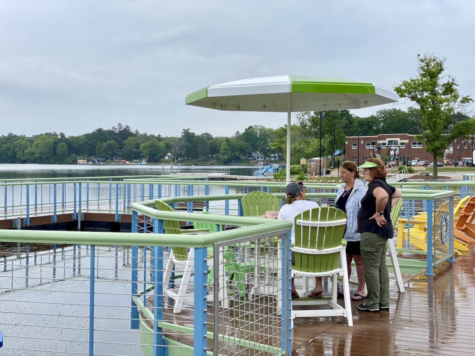 Folks on Fowler Lake Boardwalk