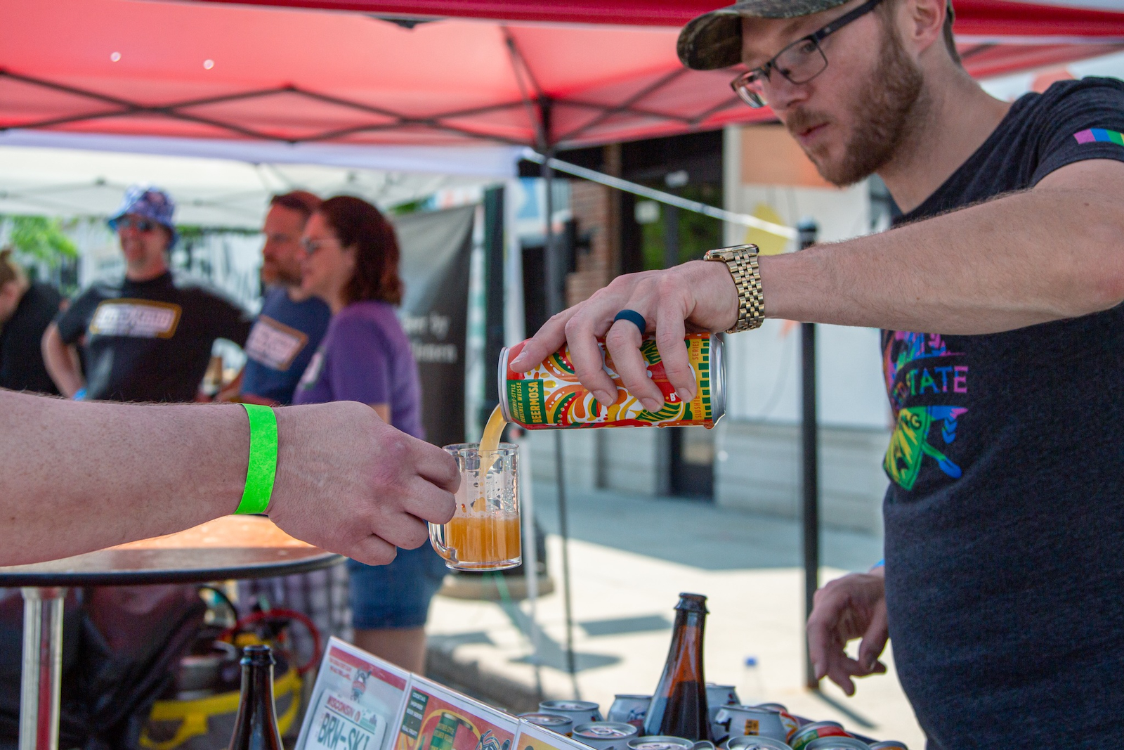 Beer flows at an event in Glendale