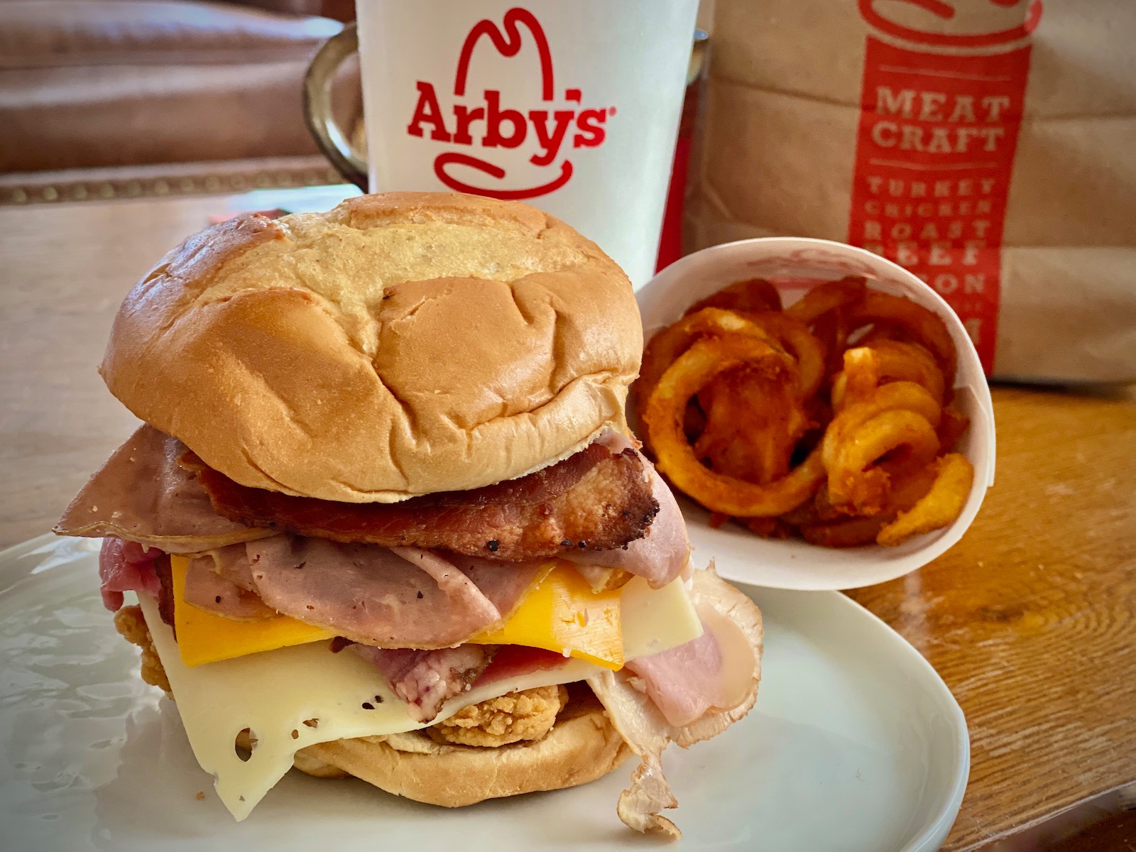 The real Arby's Meat Mountain sandwich â not bad!