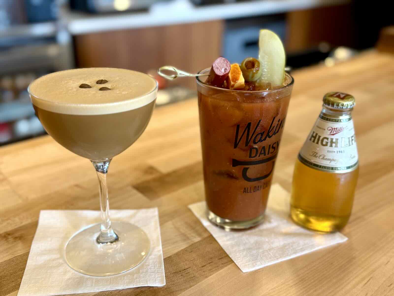 Espresso Martini and House Bloody Mary