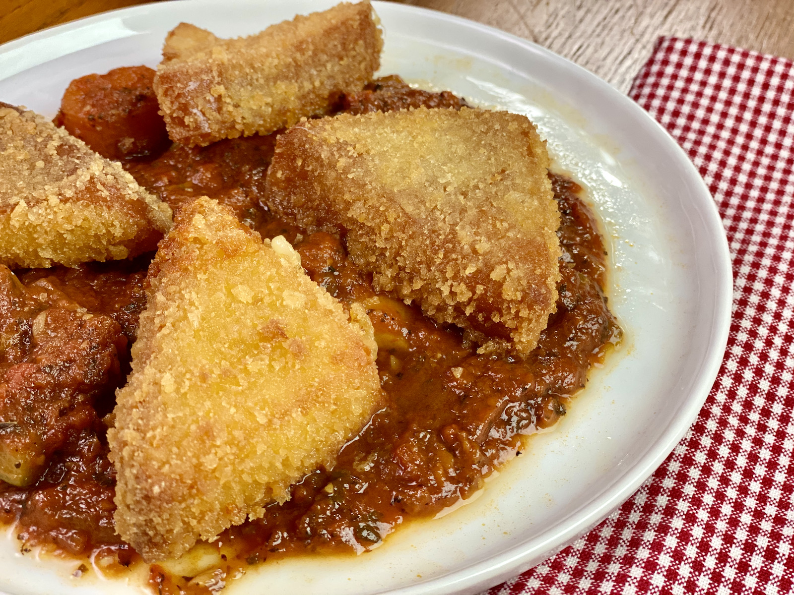 Fried mozzarella from The Pasta Tree