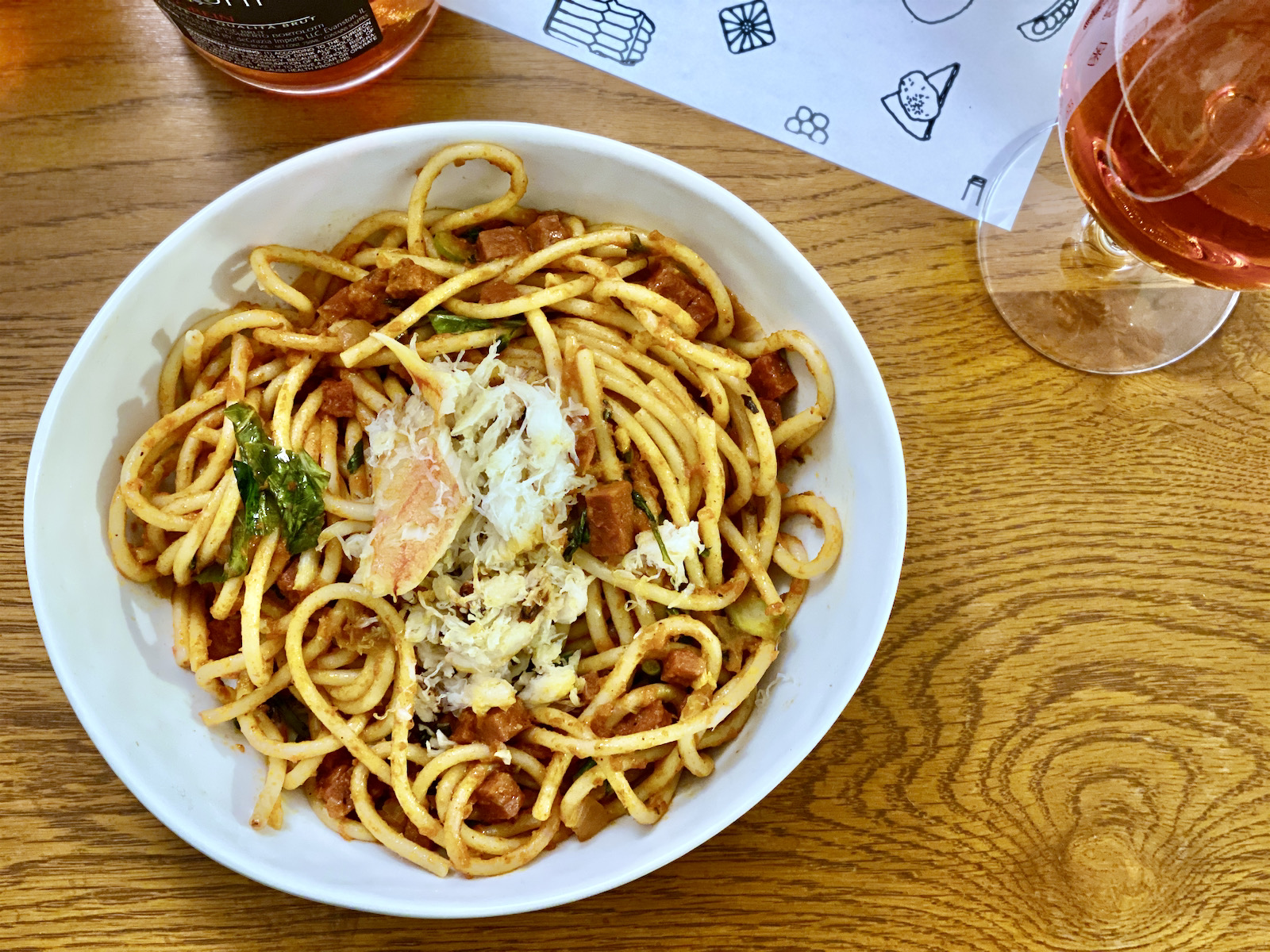 Goodkind spicy crab pasta