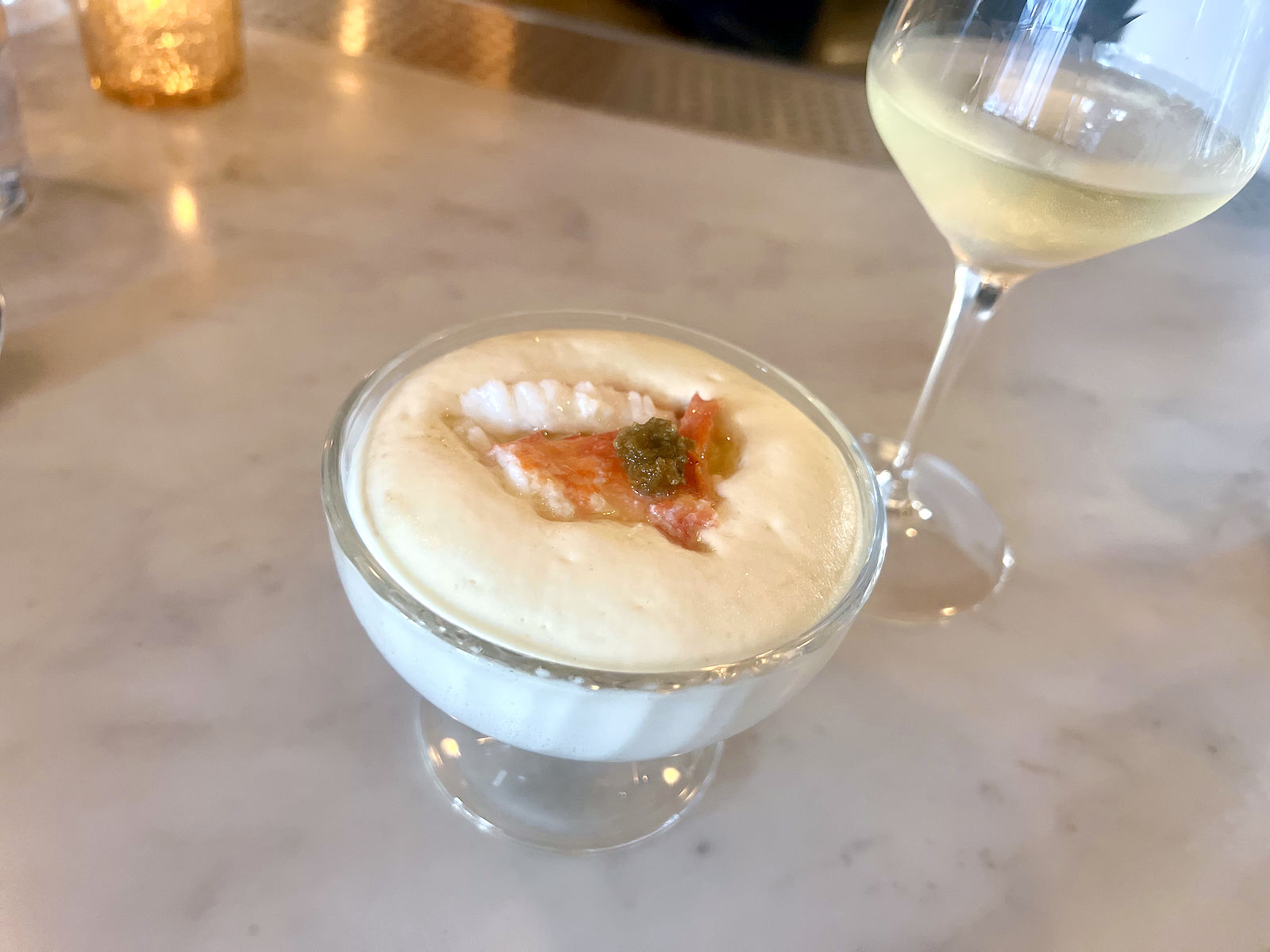 King crab and potato mousse