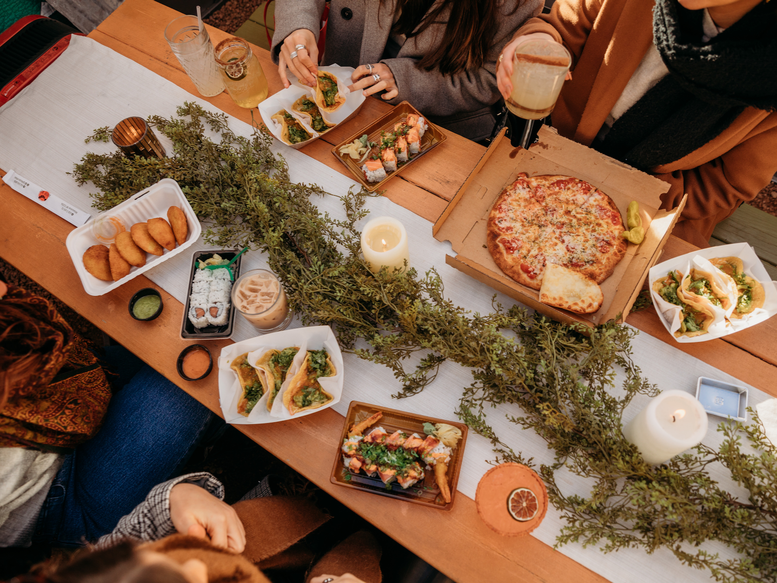 Table of food at Zocalo