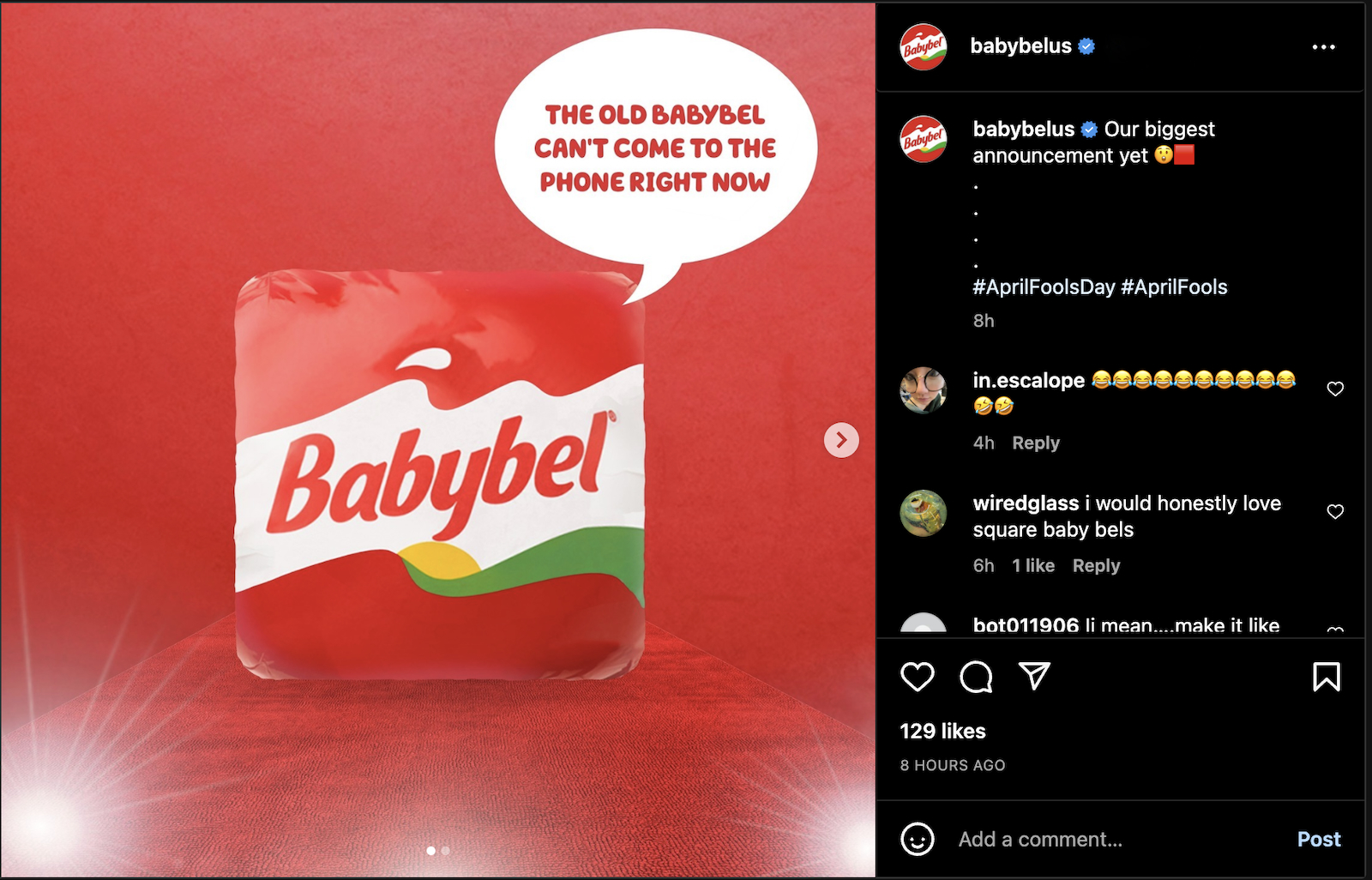 Babybel goes square