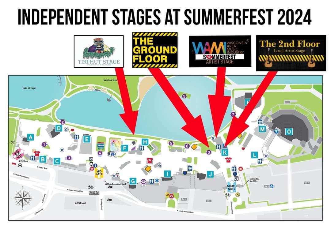 Summerfest Independent Venue Map