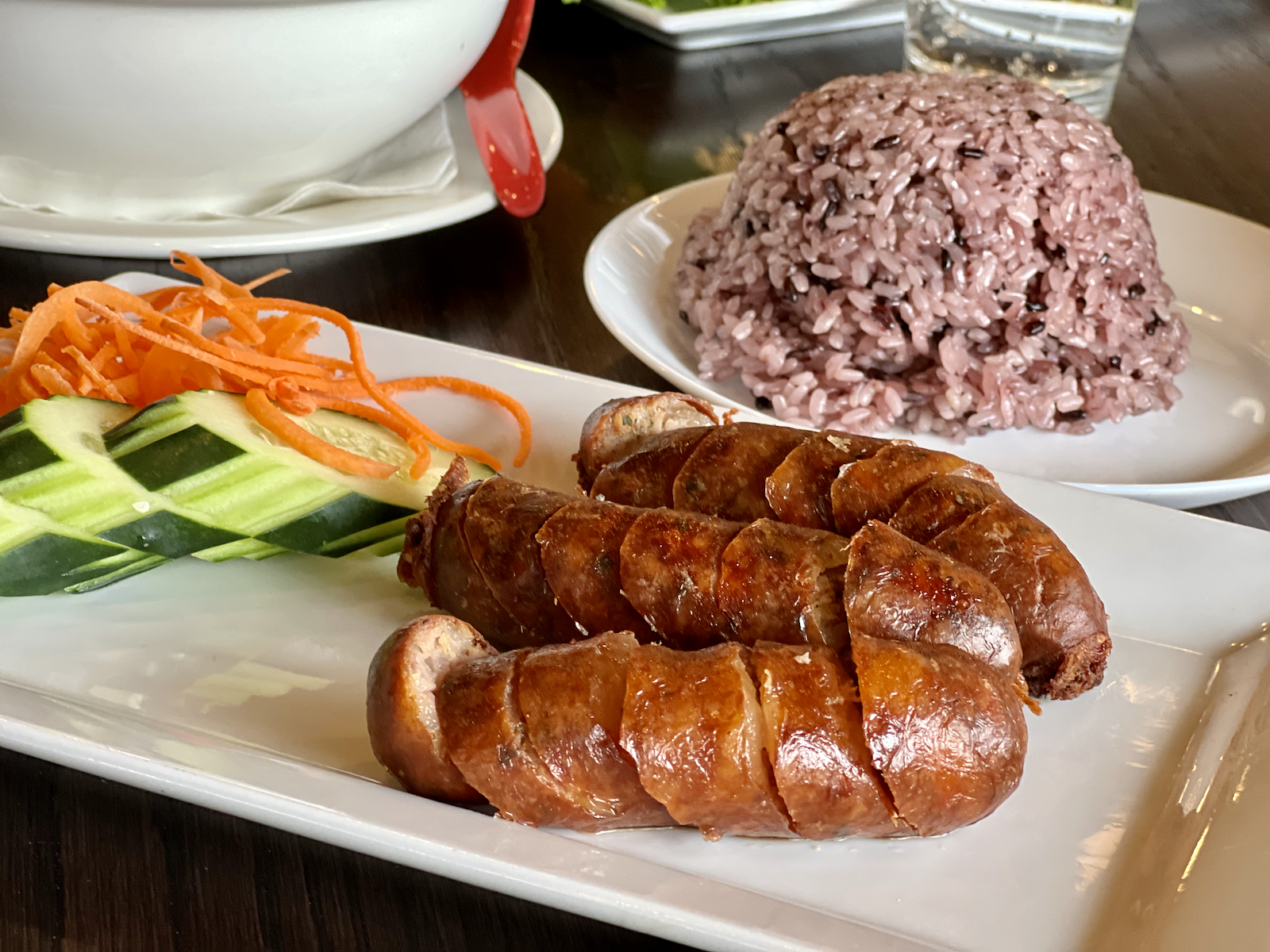 Lao sausage and sticky rice from An Ox Cafe