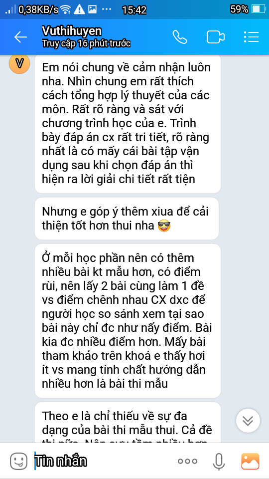 Đánh giá khóa ebook trên onthisinhvien